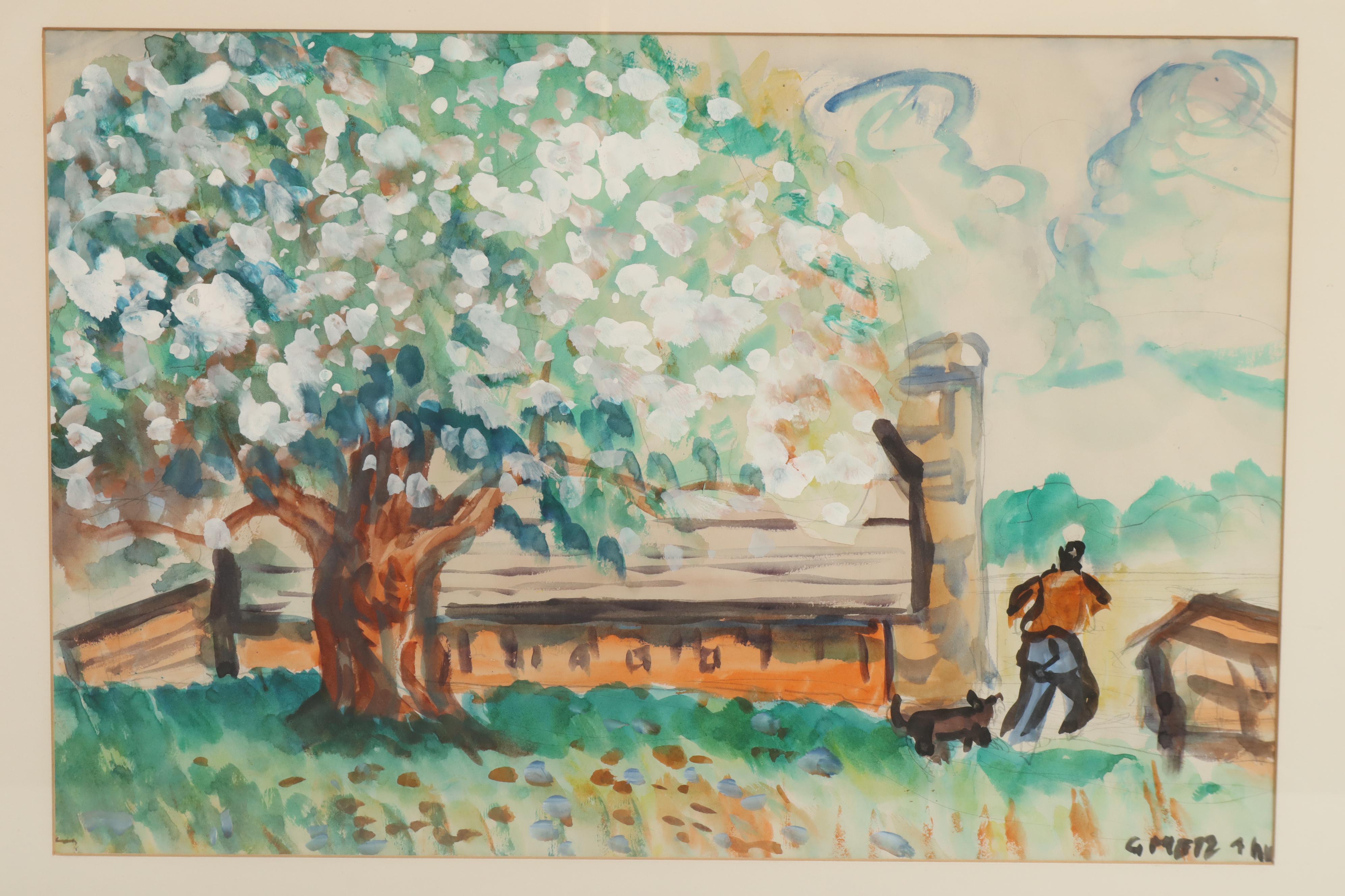 G. Metz Watercolor Painting