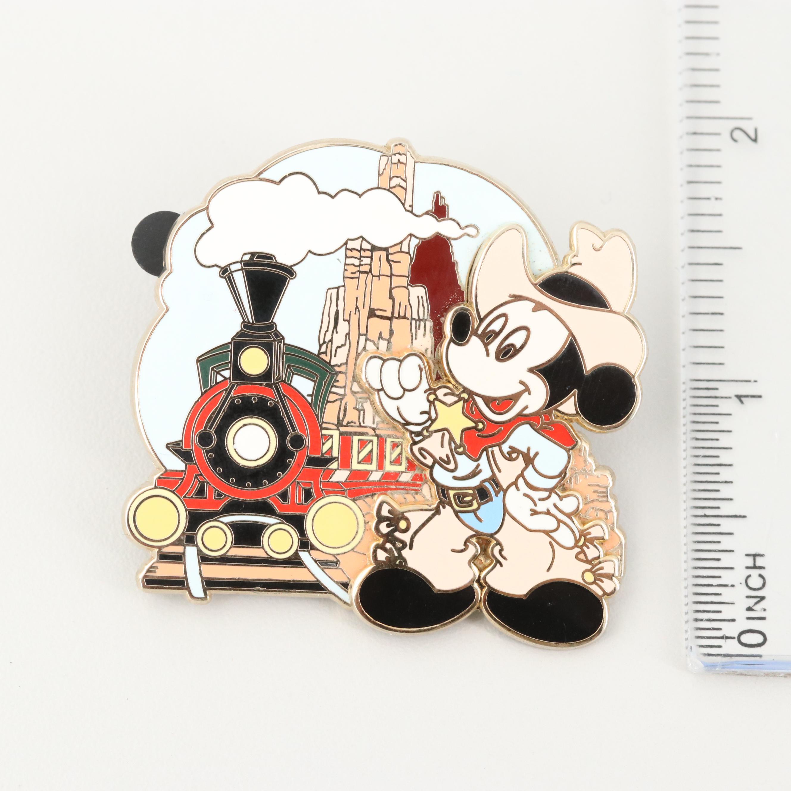 Disney Gold Tone Enamel Collection of Trading Pins