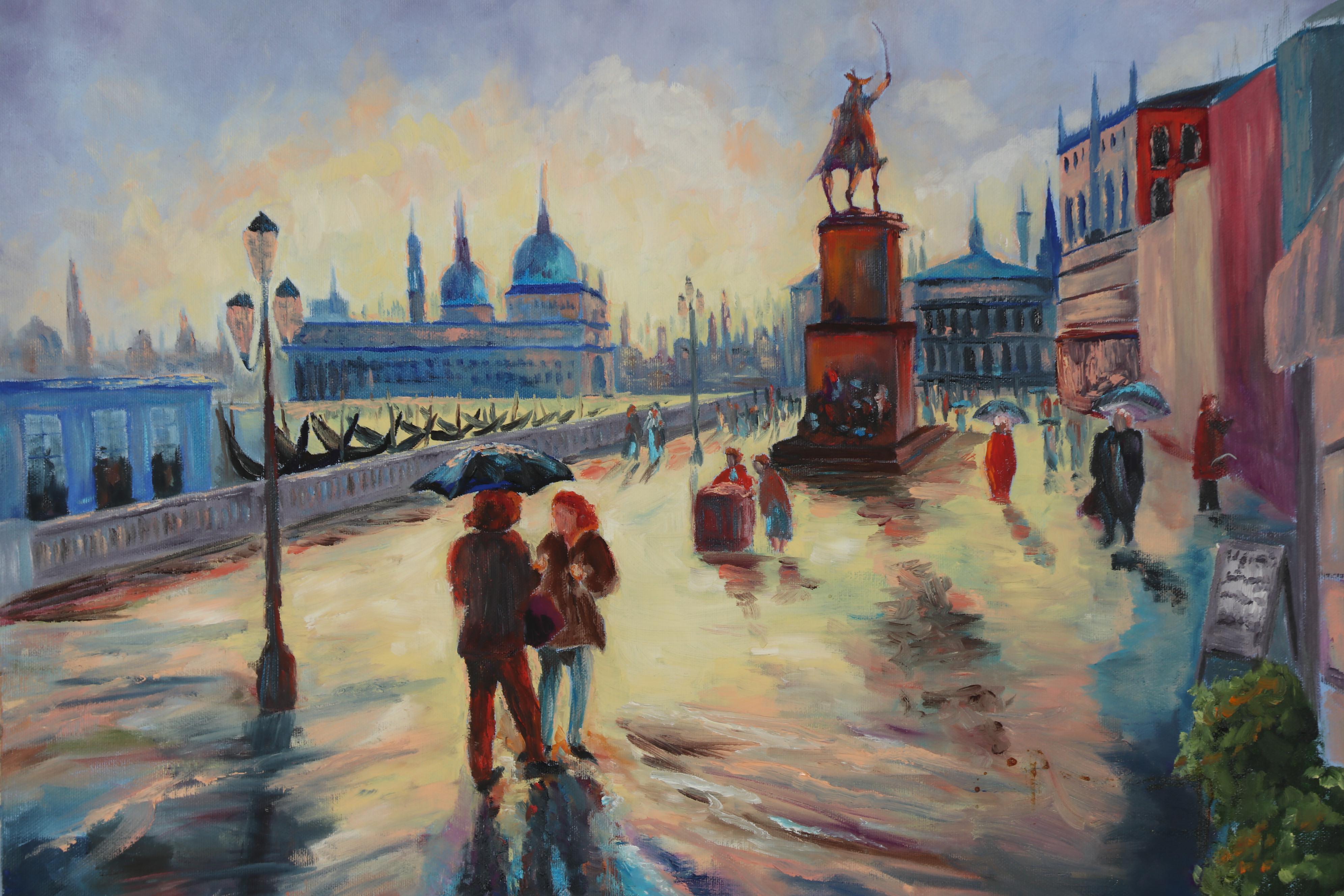 Charles Zoltan Cityscape Oil Painting