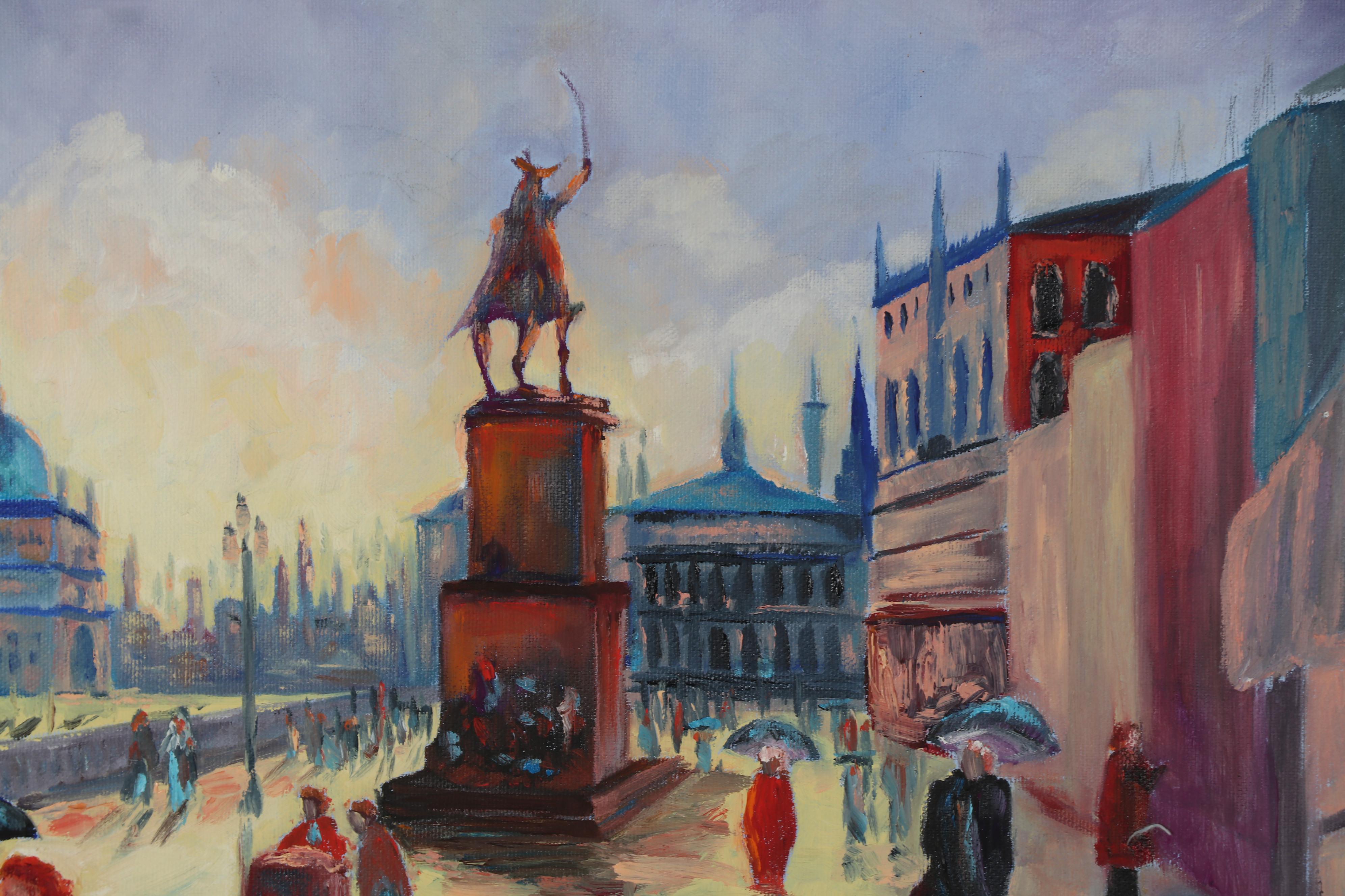 Charles Zoltan Cityscape Oil Painting