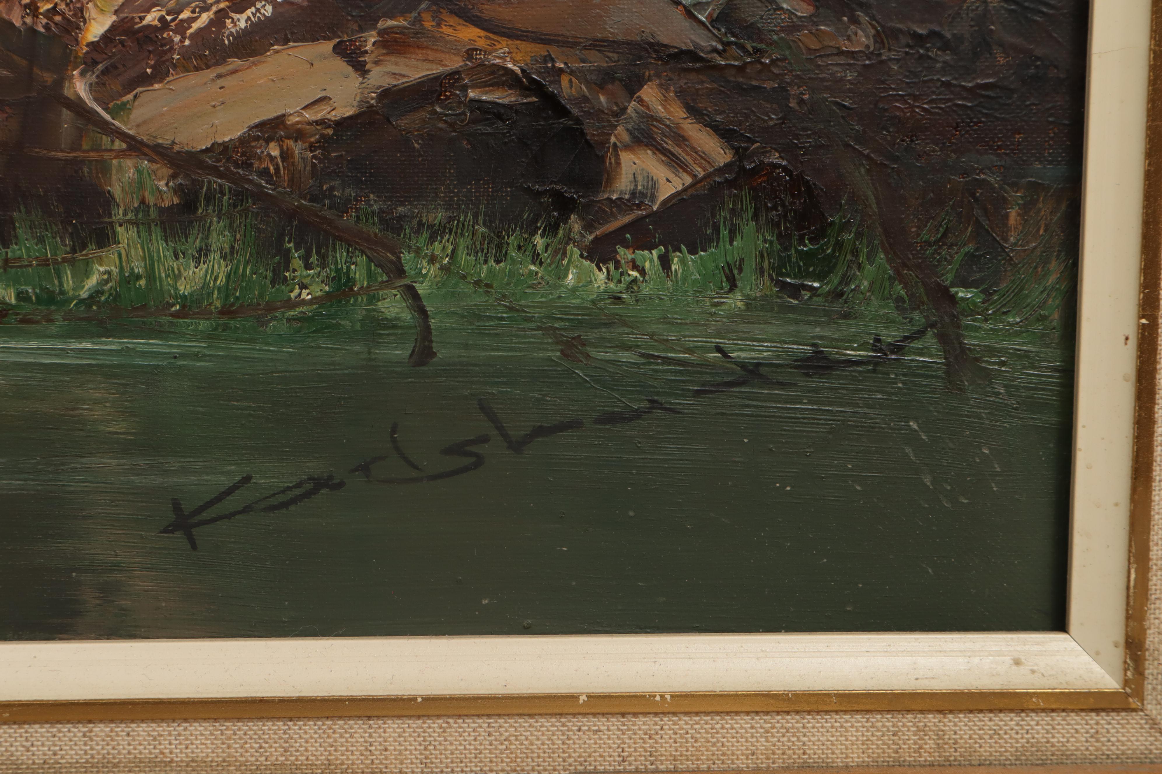 Joseph Karlsbader Rural Landscape Oil Painting