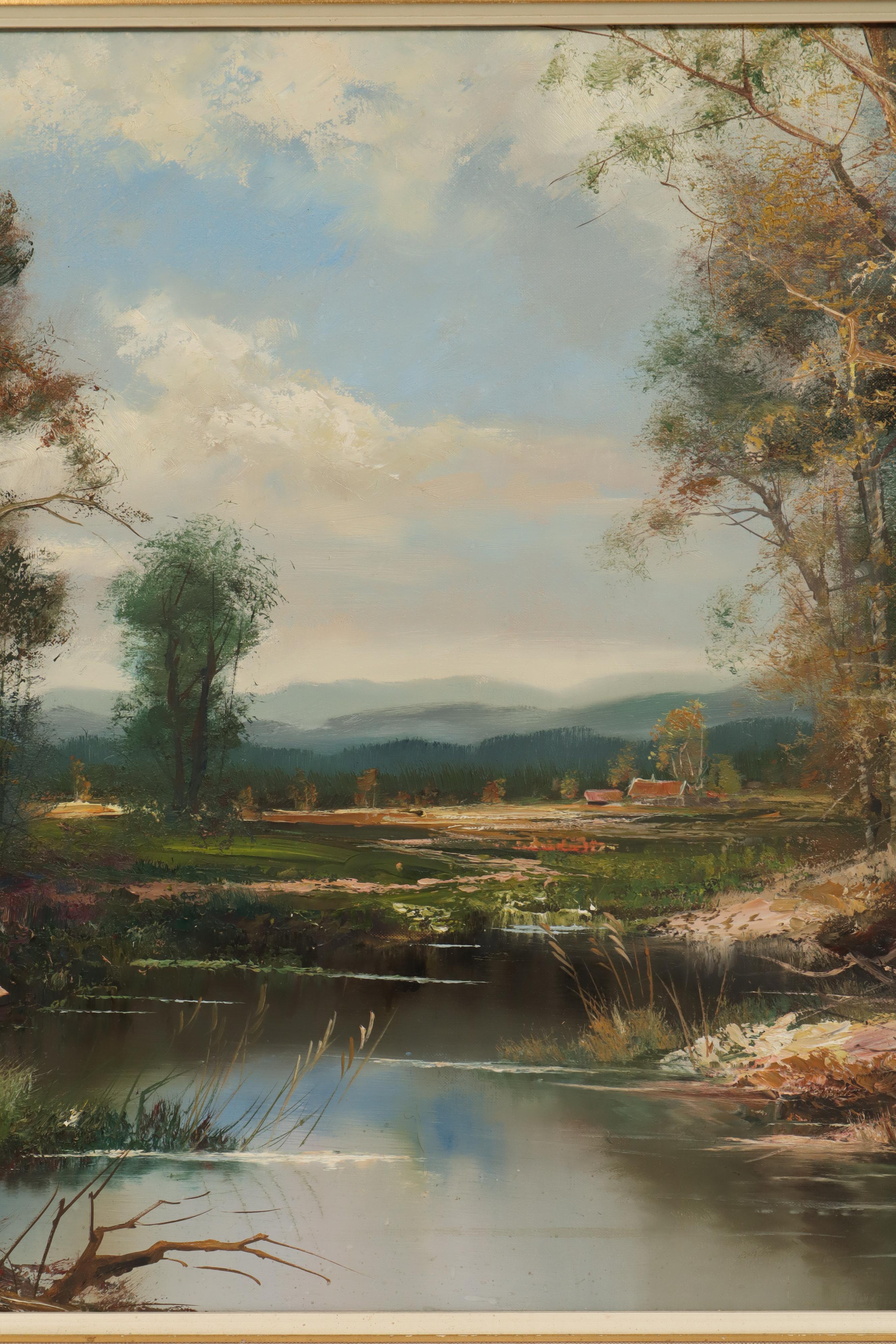 Joseph Karlsbader Rural Landscape Oil Painting