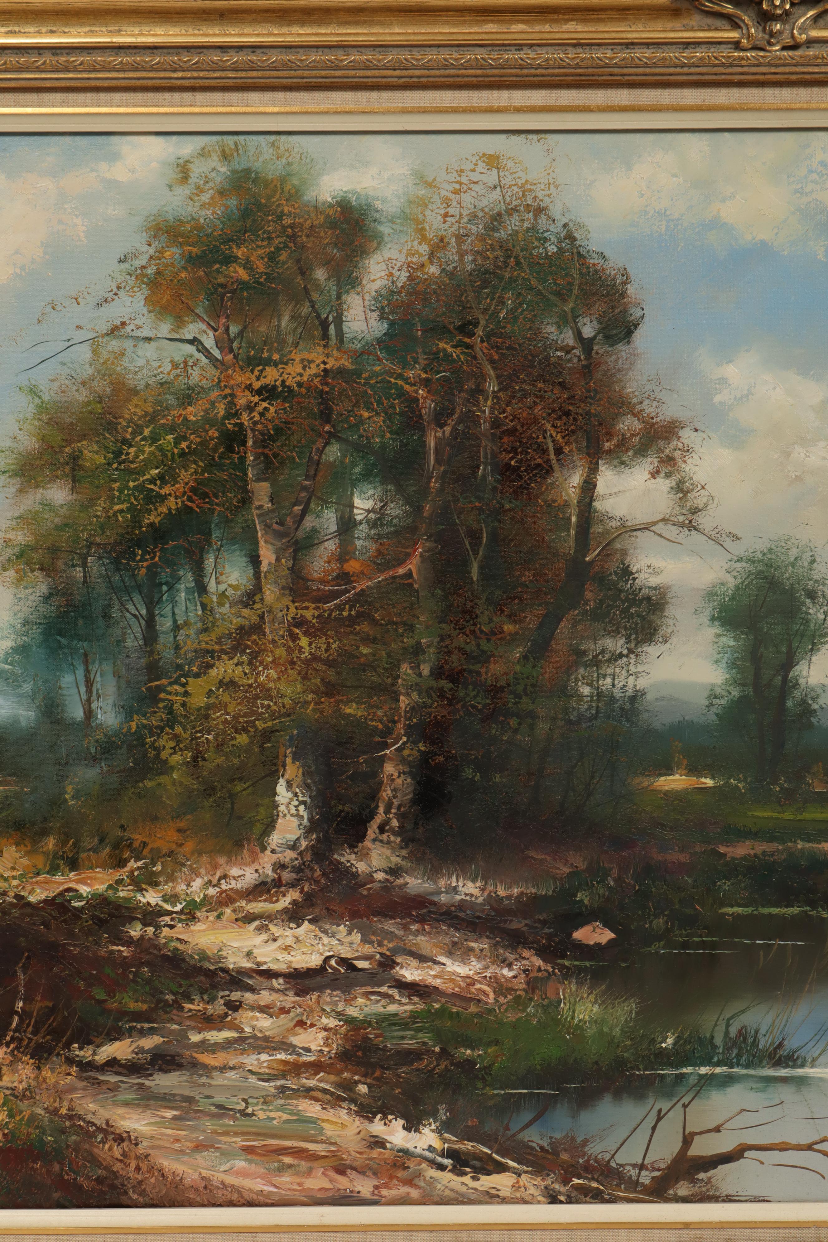 Joseph Karlsbader Rural Landscape Oil Painting