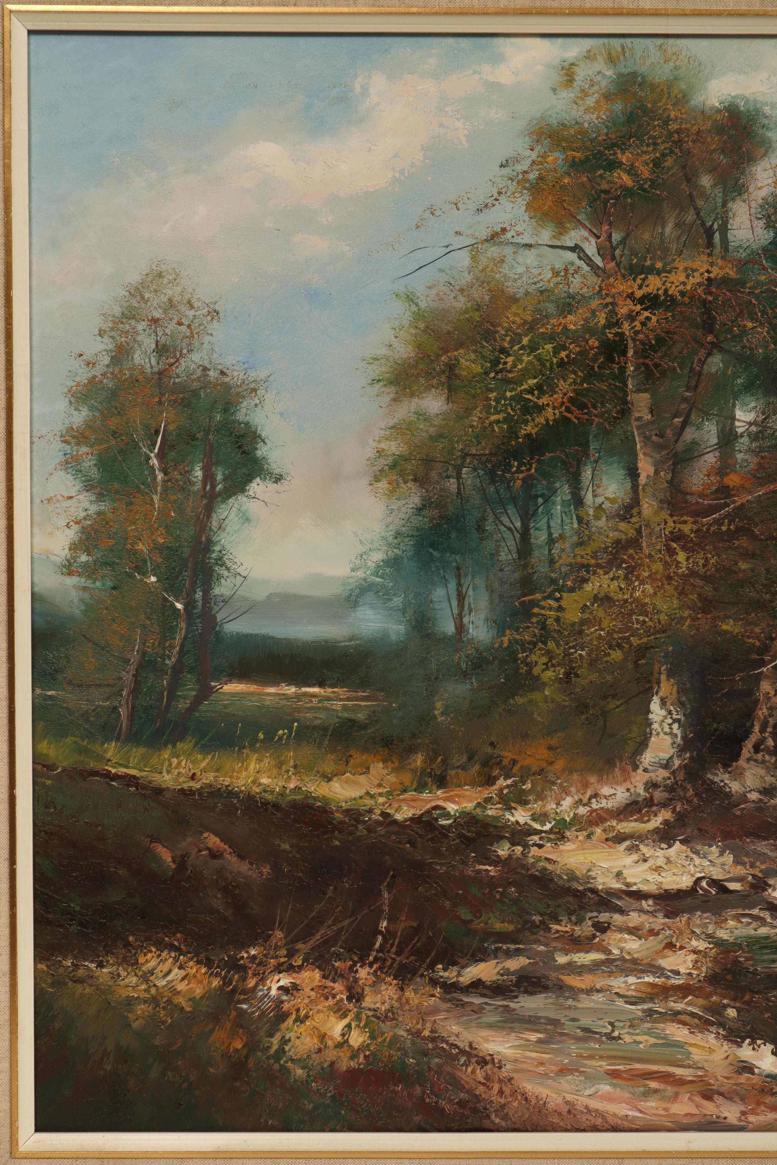 Joseph Karlsbader Rural Landscape Oil Painting