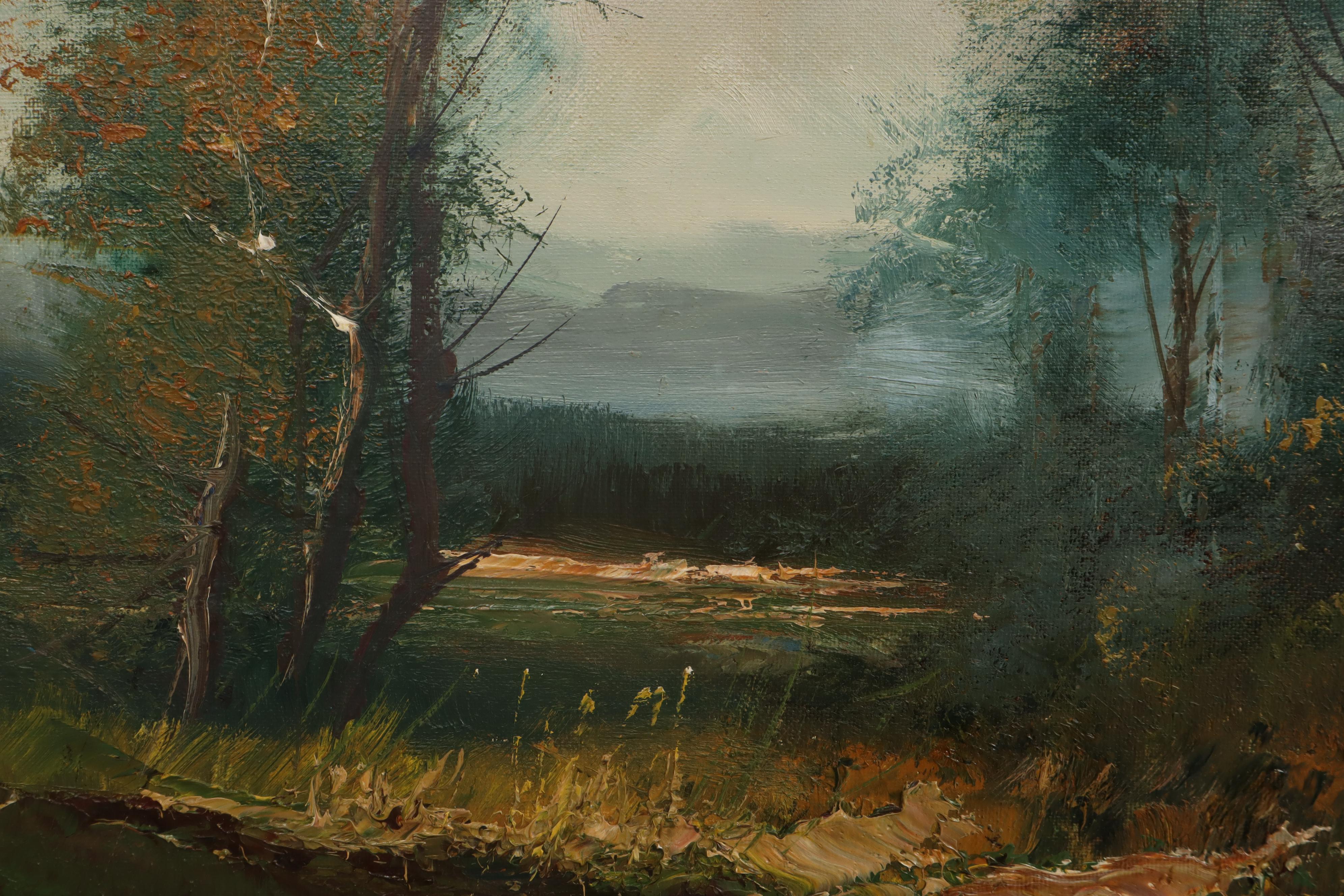 Joseph Karlsbader Rural Landscape Oil Painting