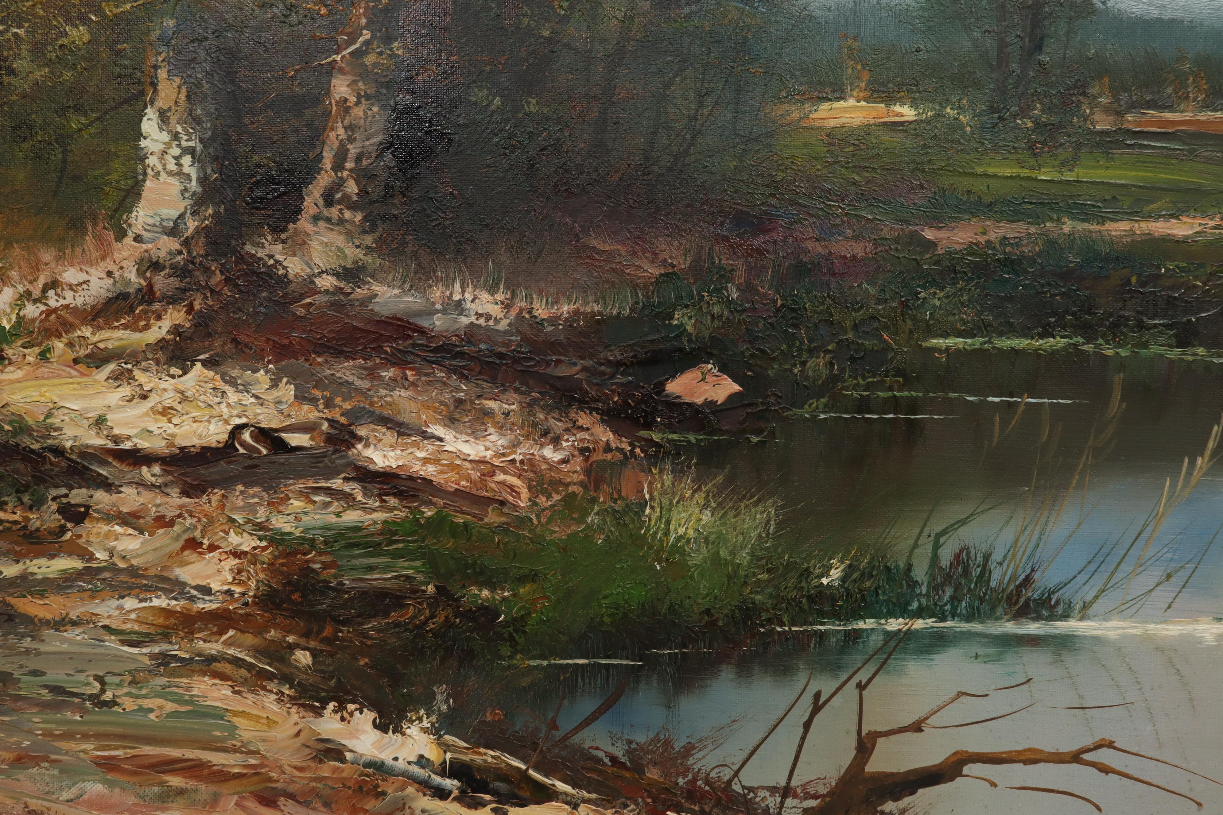 Joseph Karlsbader Rural Landscape Oil Painting