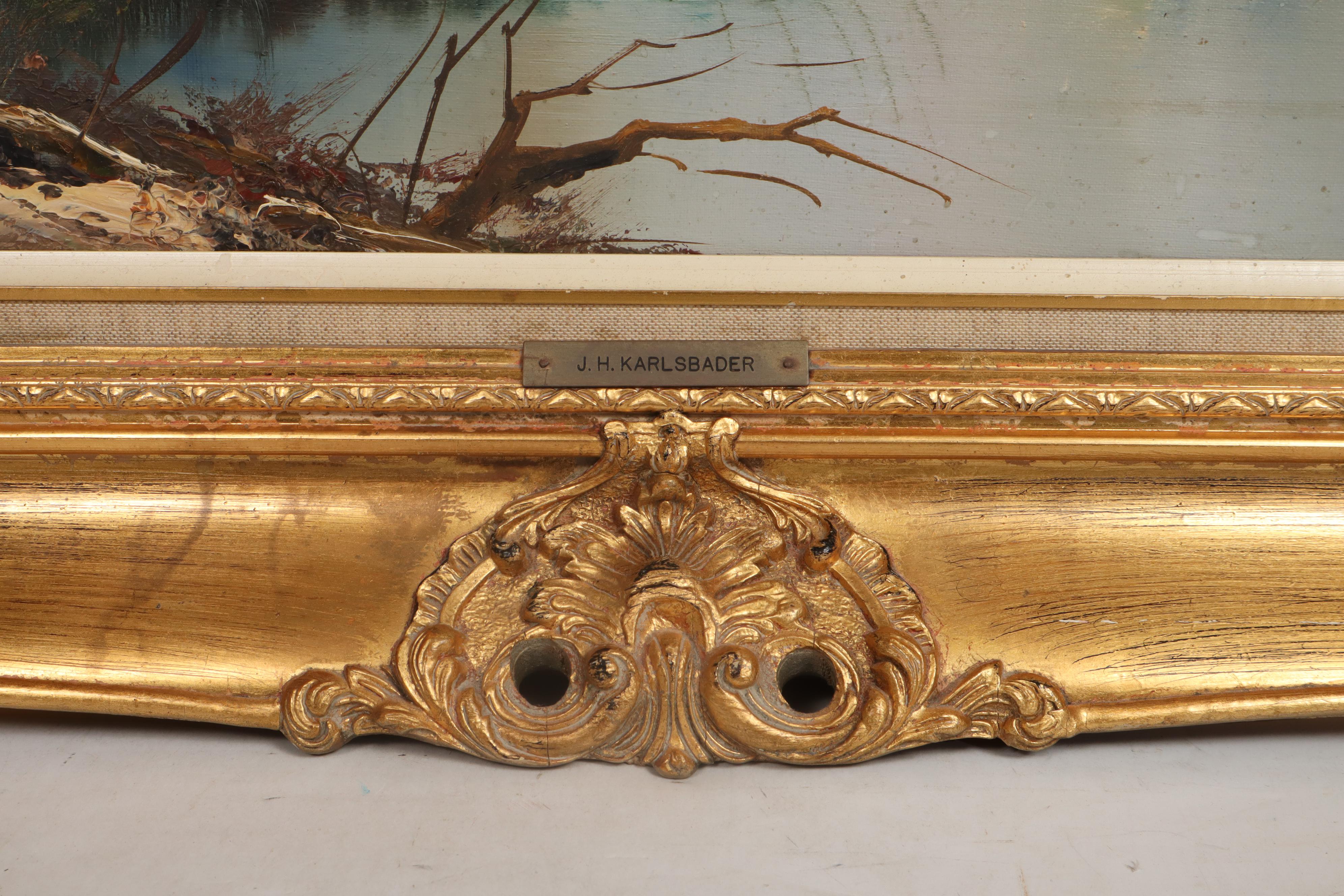 Joseph Karlsbader Rural Landscape Oil Painting