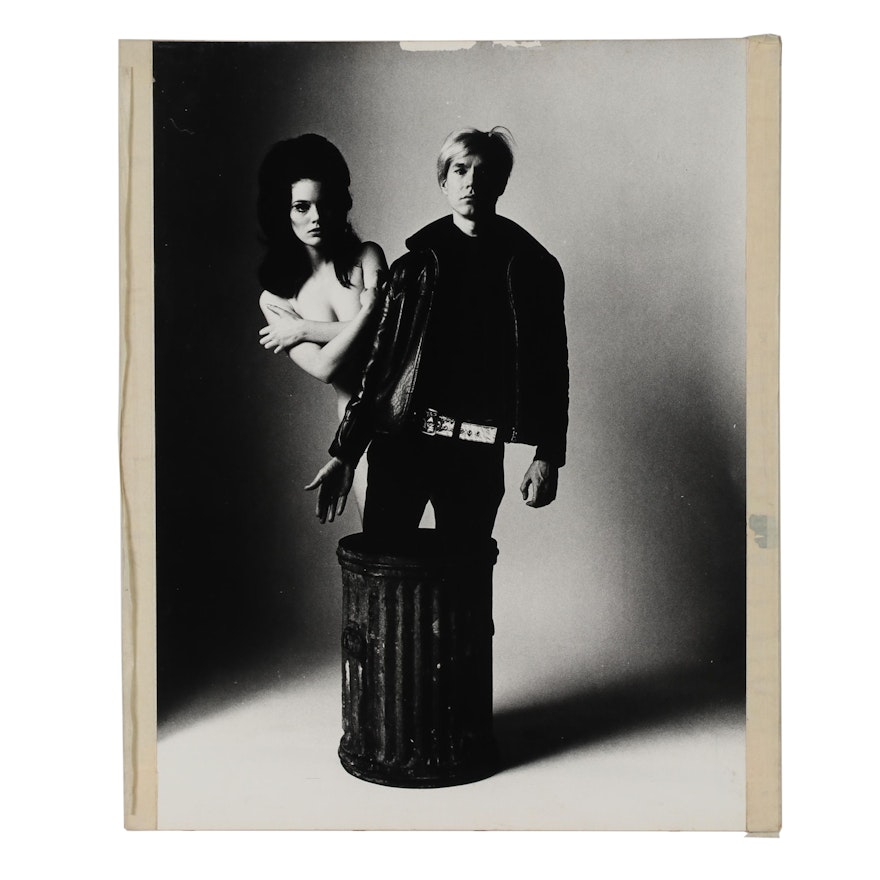 Carl Fischer Silver Gelatin Print "Susan Bottomly and Andy Warhol"