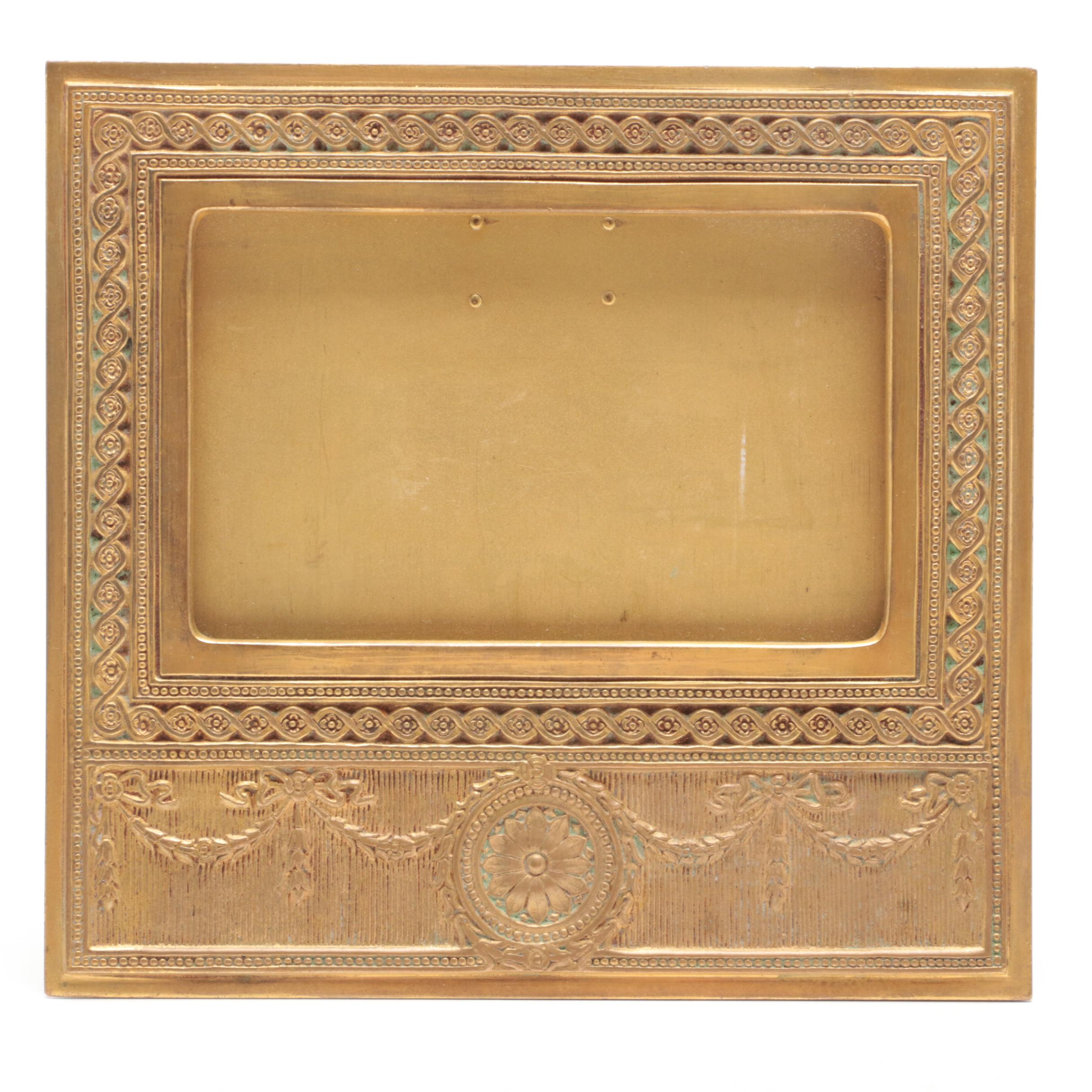 Tiffany Studios Gilt Bronze Calendar Frame, Early 20th C