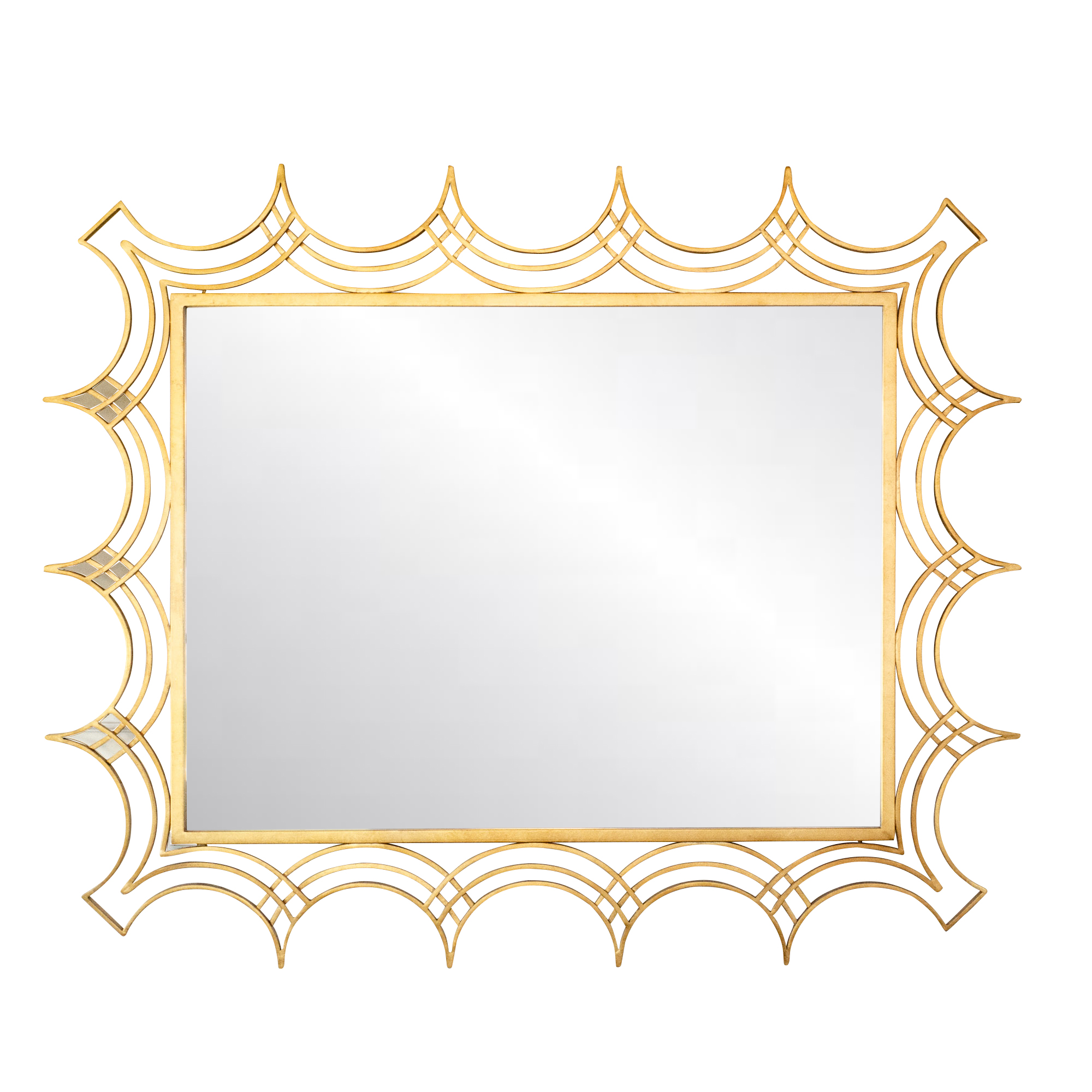 Uttermost "Kiowa" Gilt Metal Wall Mirror