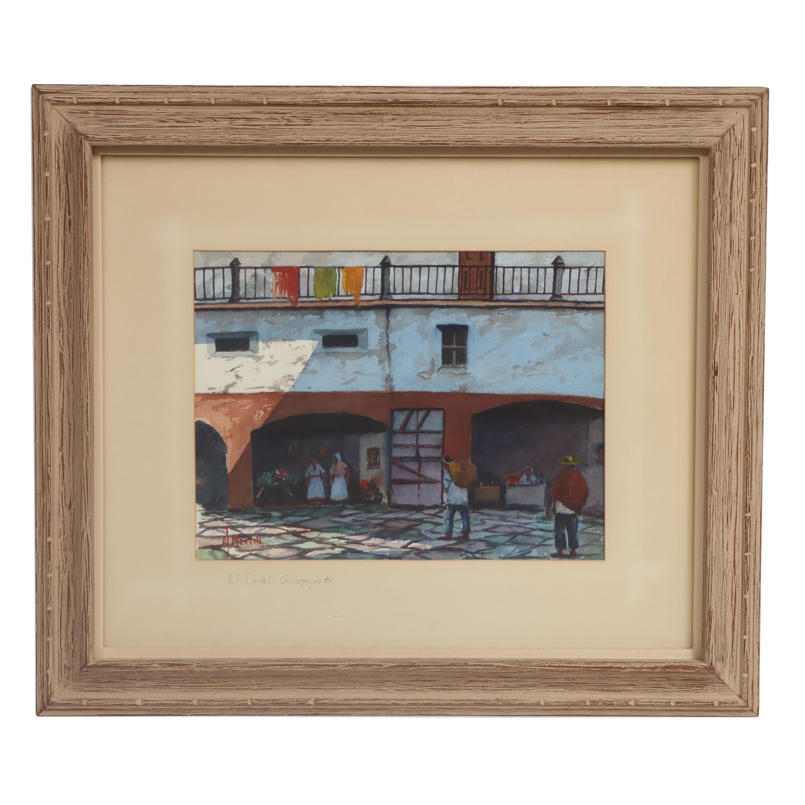 Arthur J. Merrill Watercolor Painting "El Coral - Guanajuato"