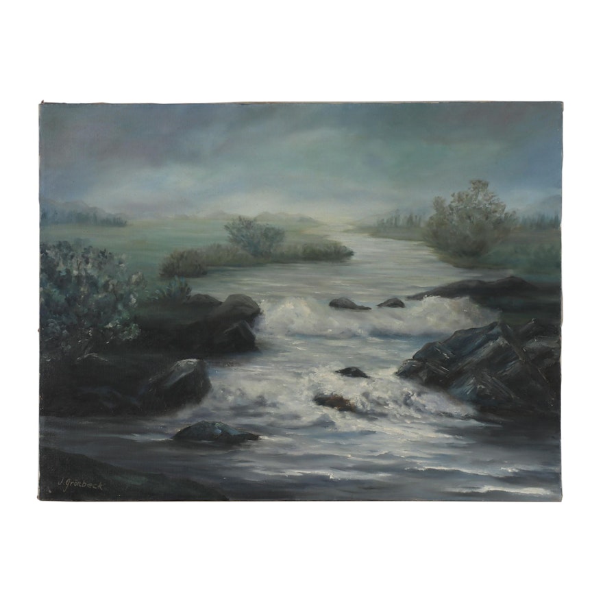 Jean Grönbeck Seascape Oil Painting