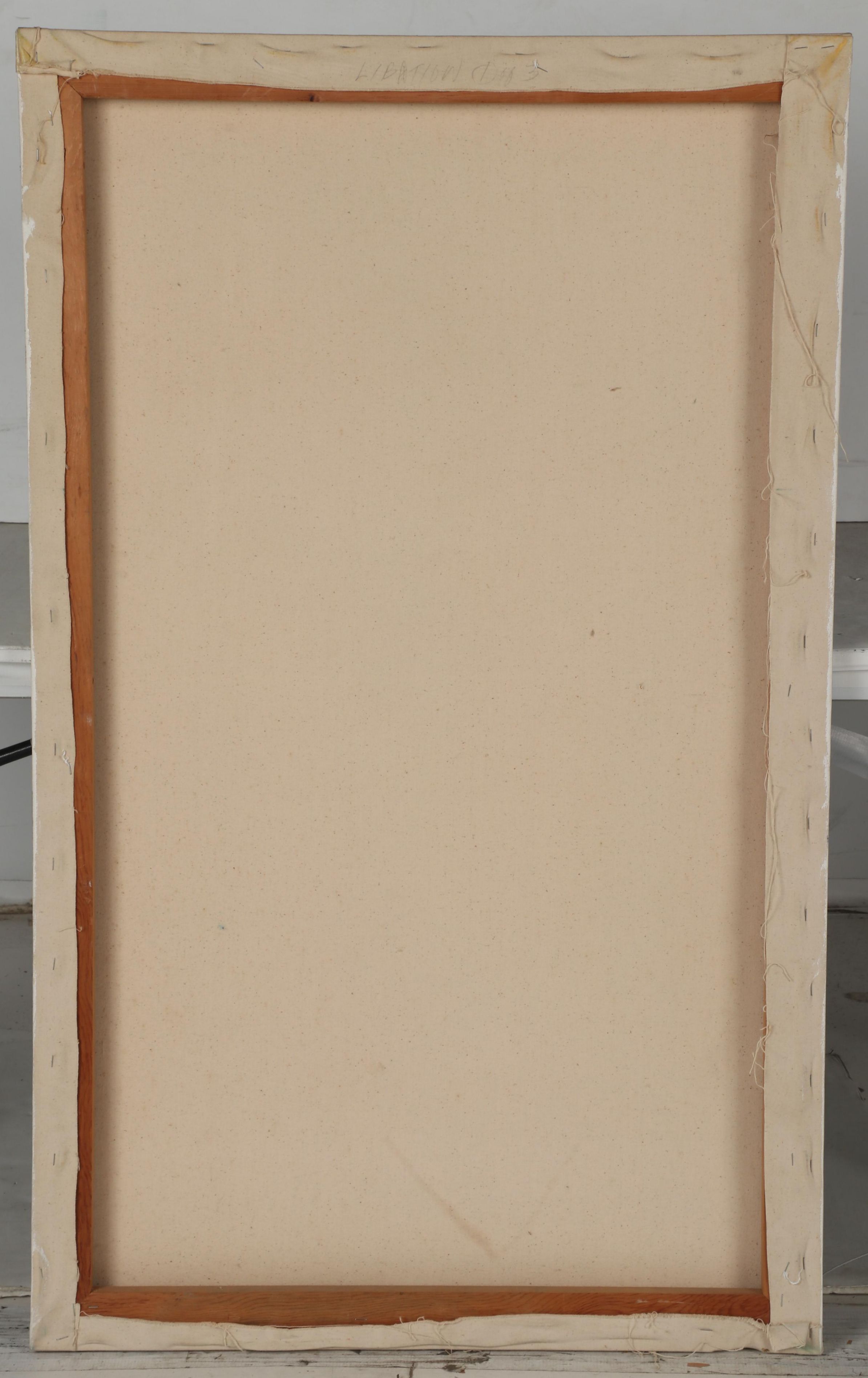 Peter Rappoli 1969 Abstract Oil Painting "Libation"