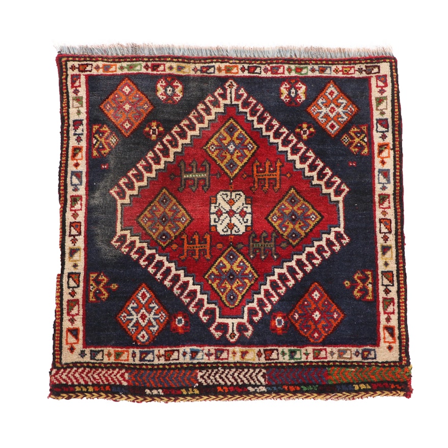 Hand-Knotted Persian Shiraz Wool Bag Face