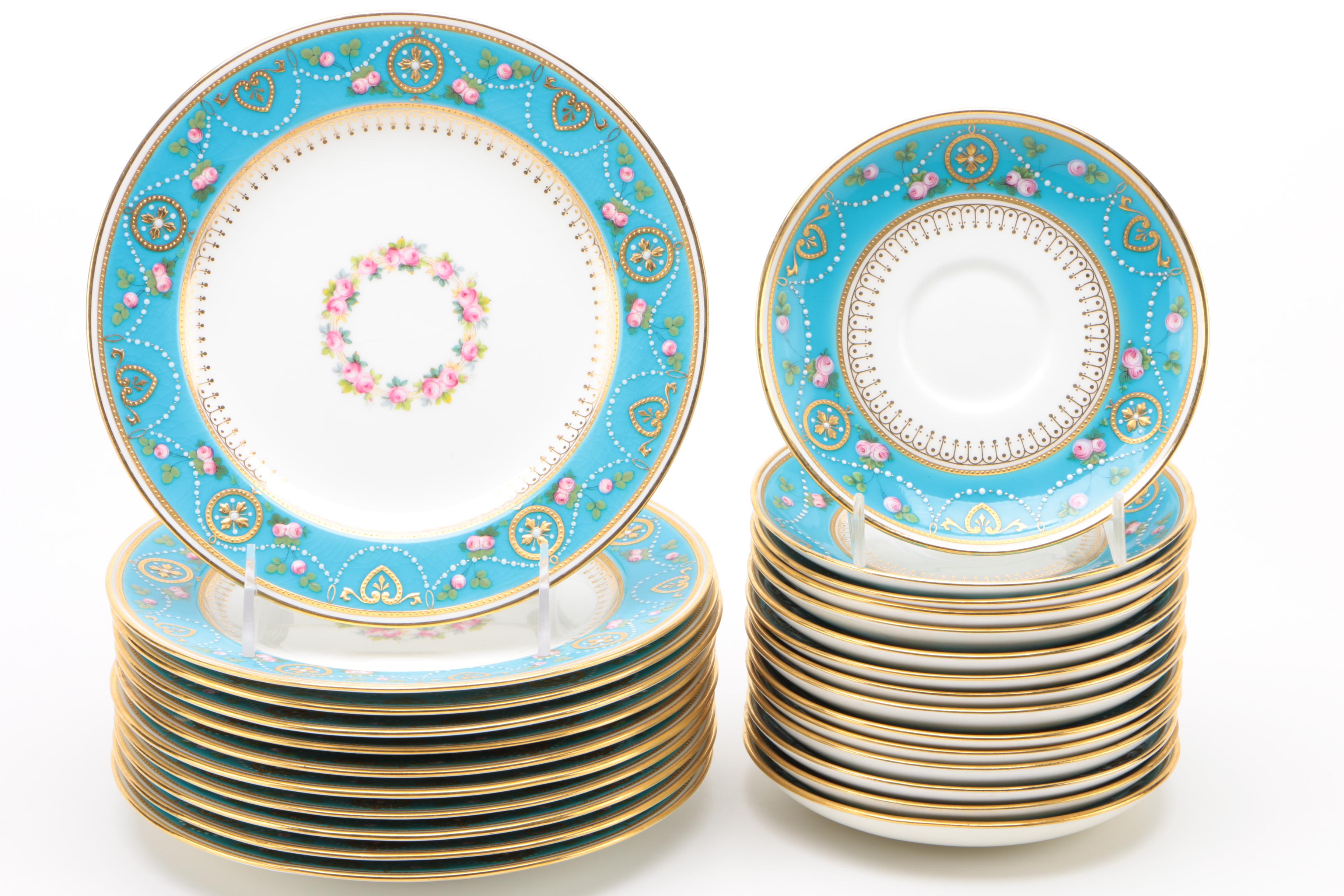 Minton Porcelain Dessert Service, Sold Through Loring Andrews, Cincinnati