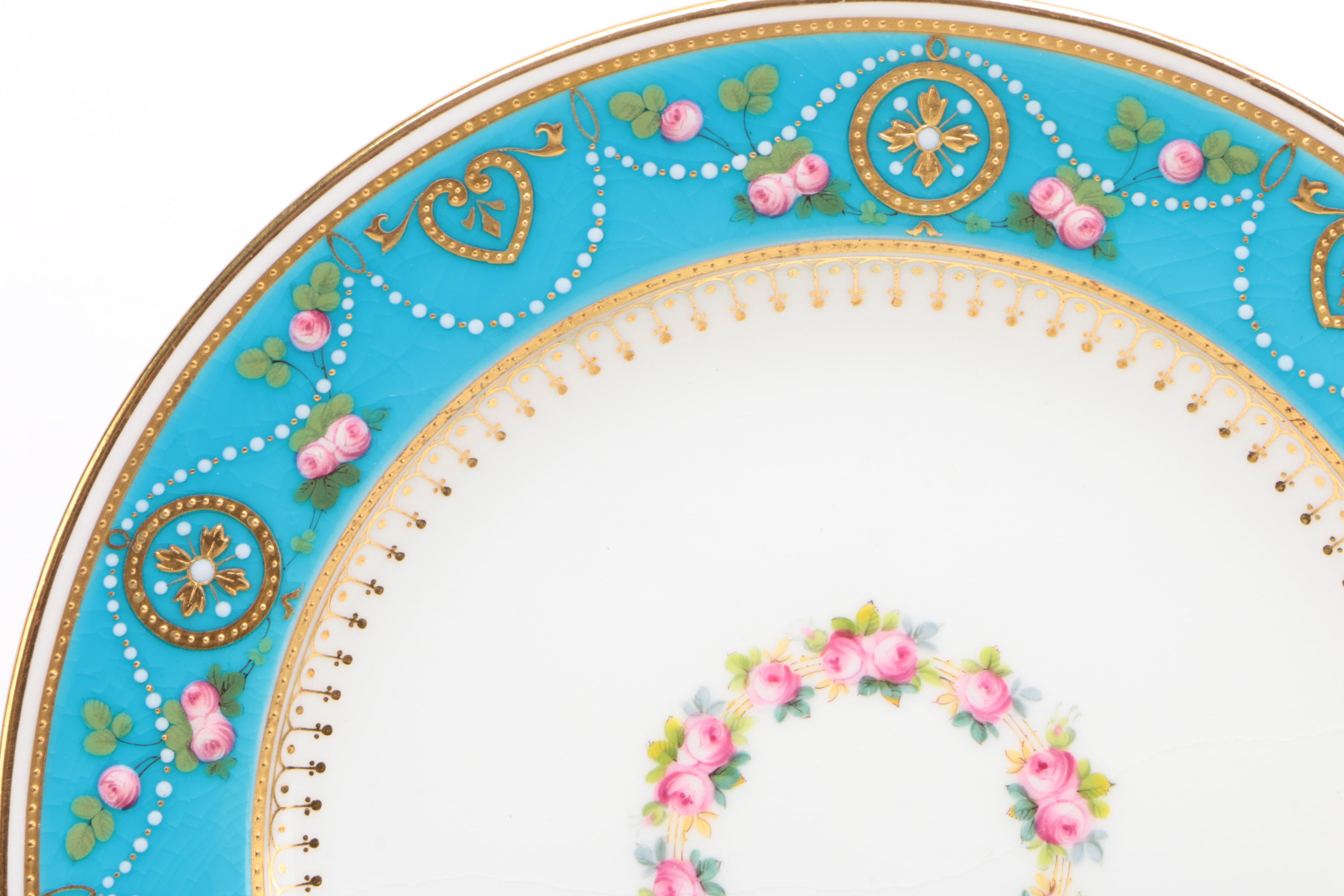 Minton Porcelain Dessert Service, Sold Through Loring Andrews, Cincinnati