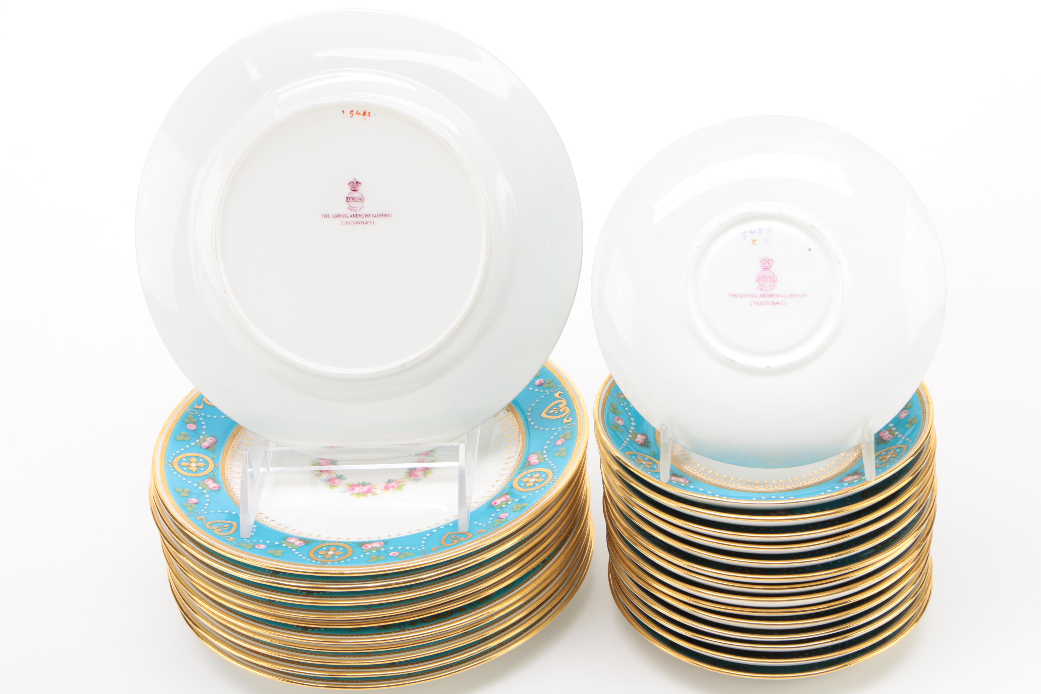 Minton Porcelain Dessert Service, Sold Through Loring Andrews, Cincinnati