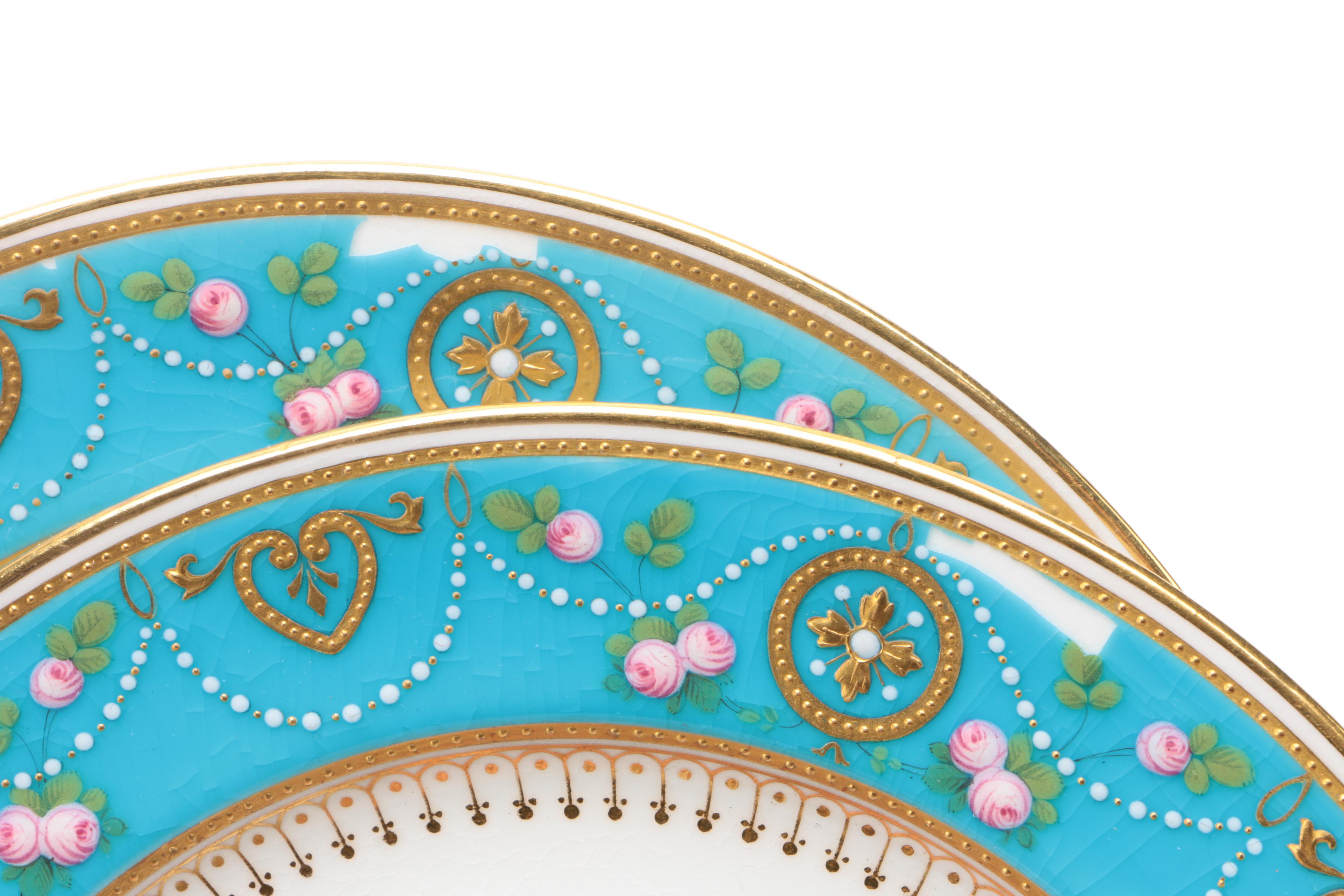 Minton Porcelain Dessert Service, Sold Through Loring Andrews, Cincinnati