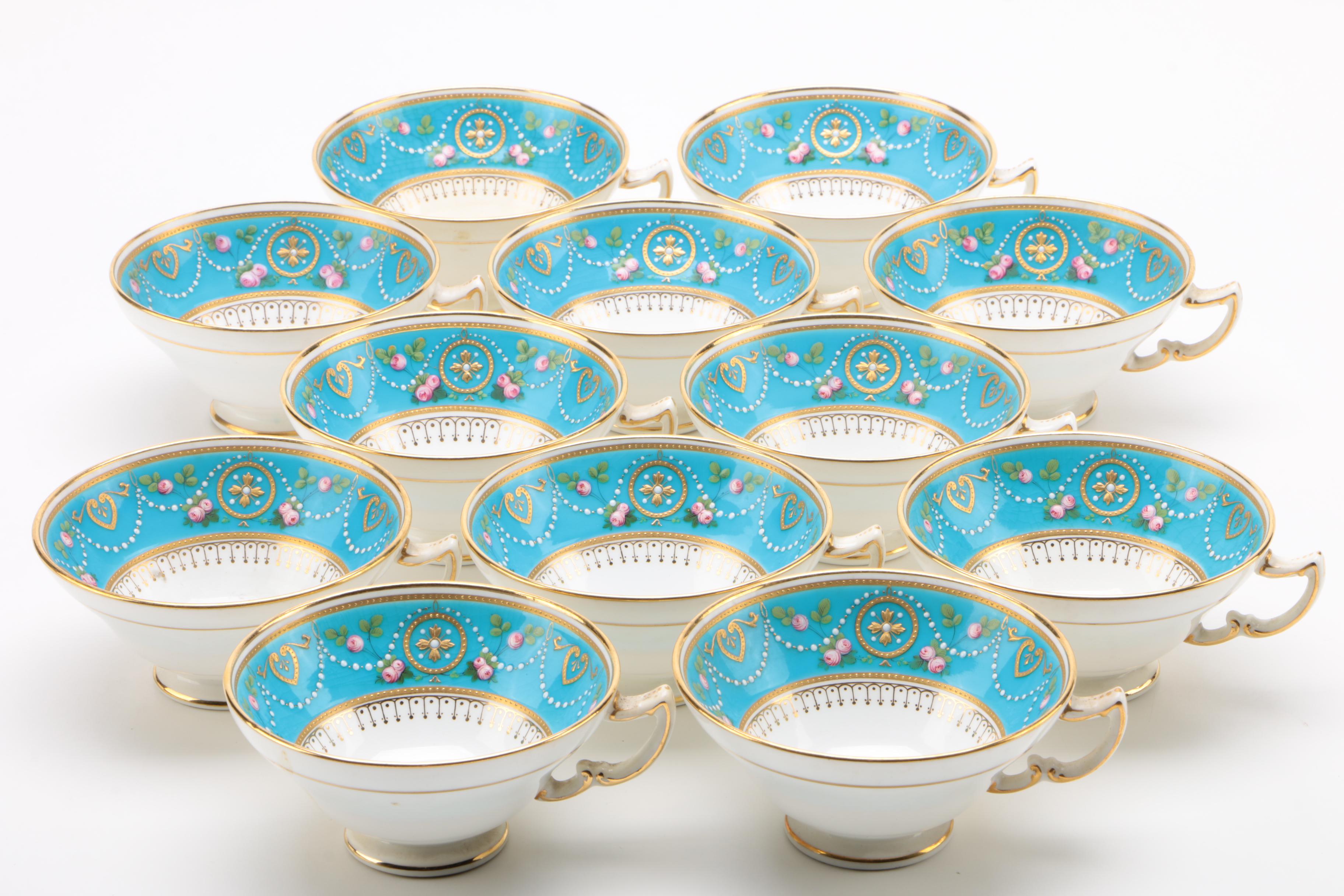 Minton Porcelain Dessert Service, Sold Through Loring Andrews, Cincinnati
