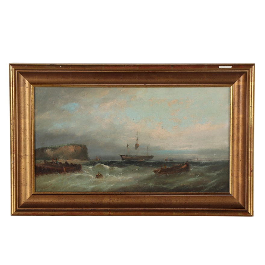 William Henry Williamson Nautical Oil Painting, 1883