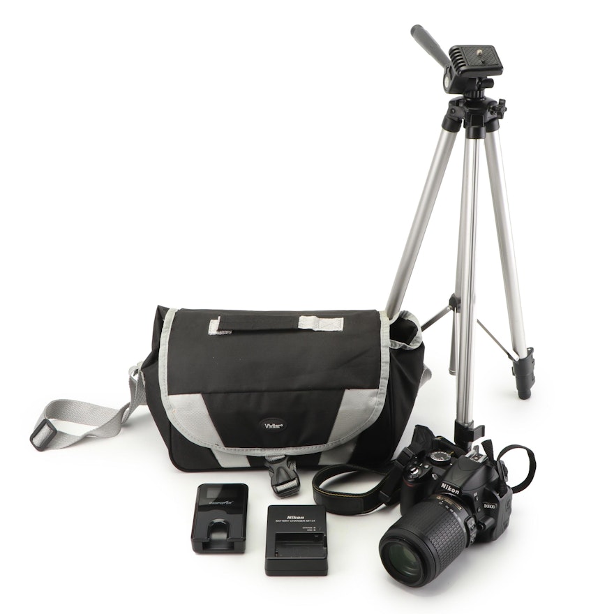 Nikon D3100 Camera with Accessories and Tripod