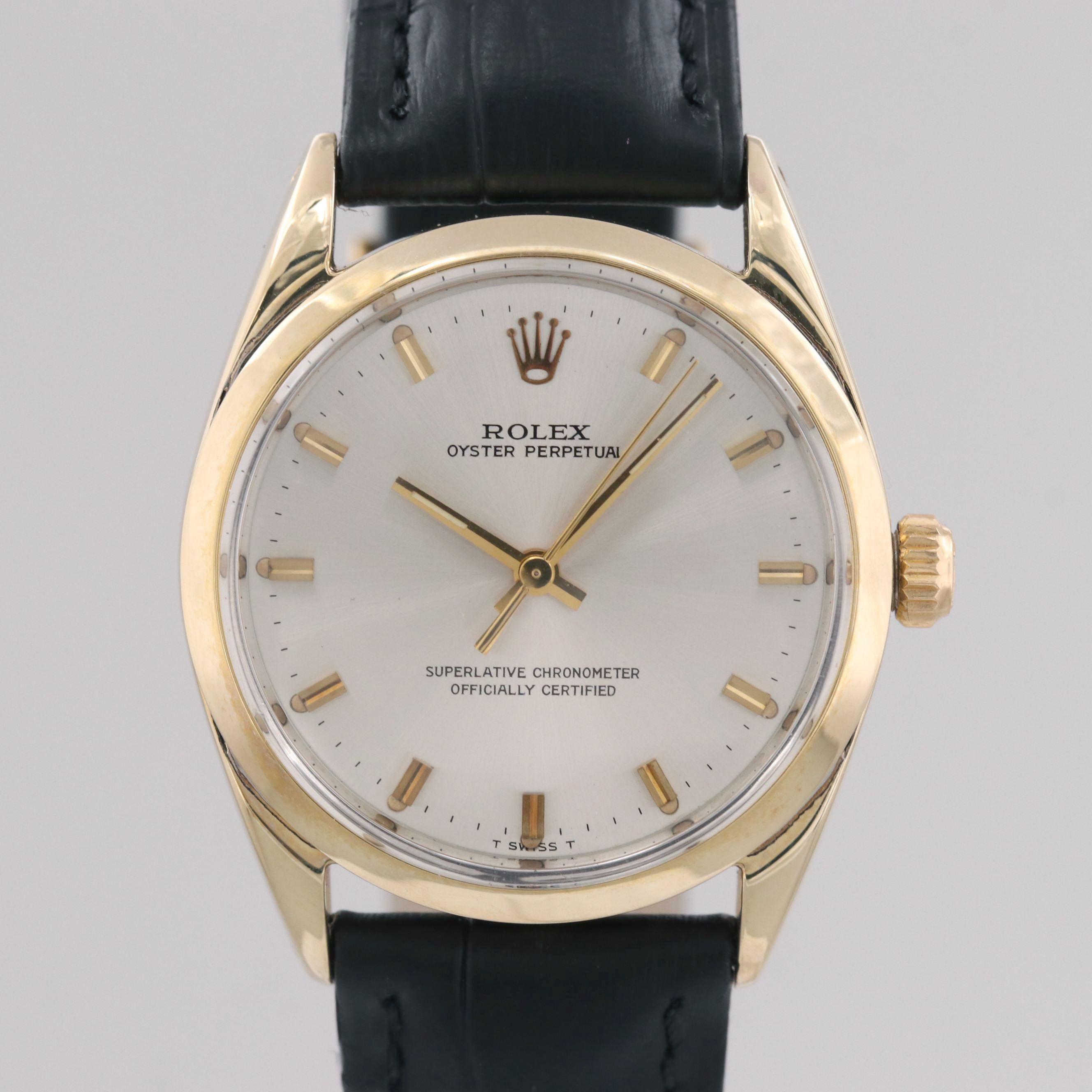 Vintage Rolex Oyster Perpetual Gold Shell Automatic Watch, 1971