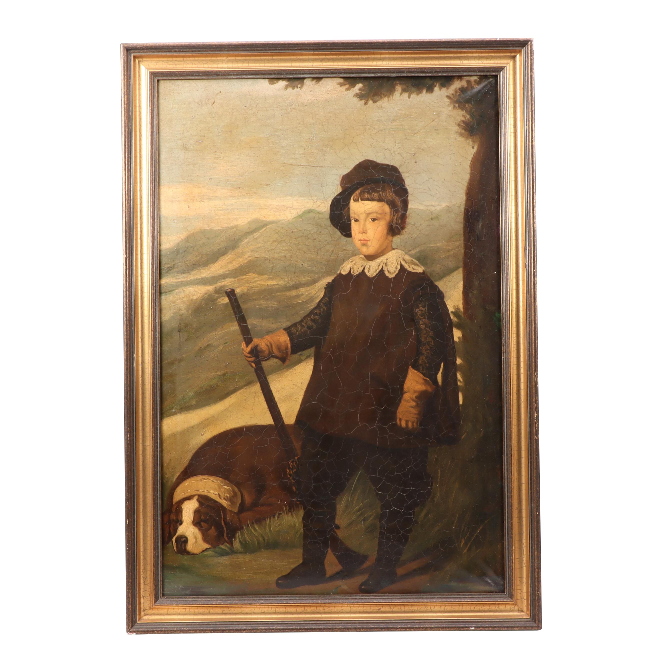 19th Century Copy Painting after Diego Velázquez of Prince Baltasar Carlos