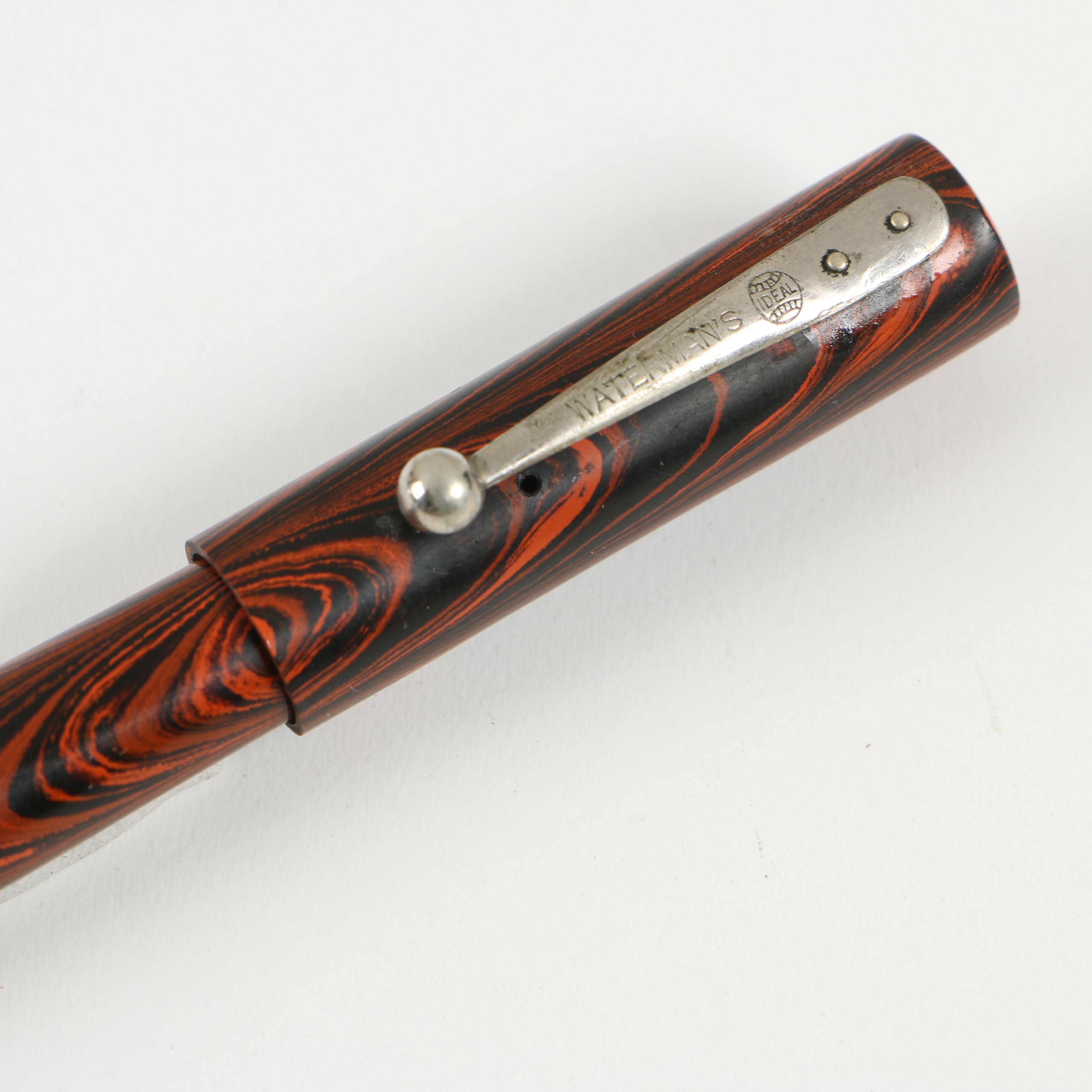 Sheaffer Snorkel Fountain Pen with 14K Gold Nib and Waterman Ideal Fountain Pen