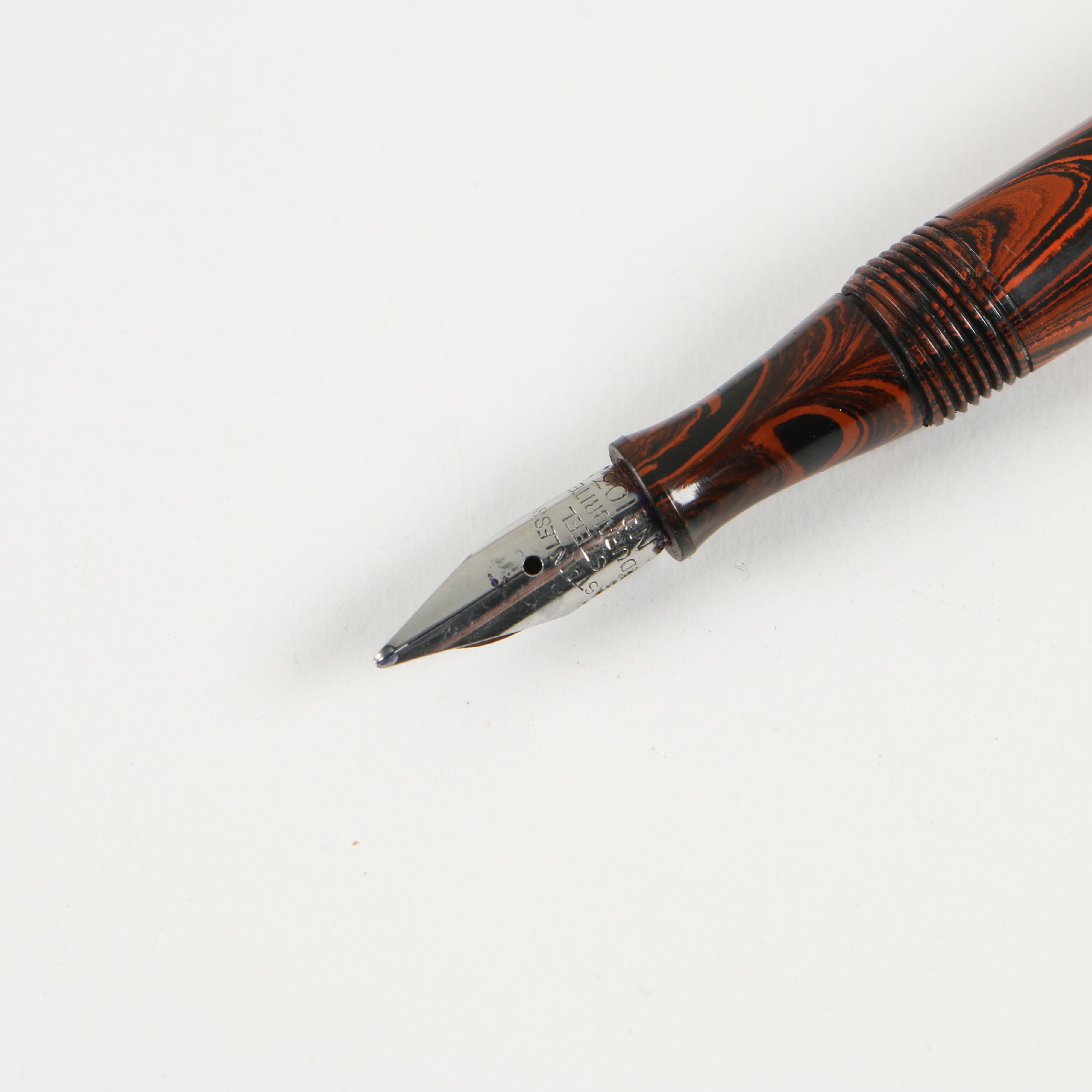 Sheaffer Snorkel Fountain Pen with 14K Gold Nib and Waterman Ideal Fountain Pen