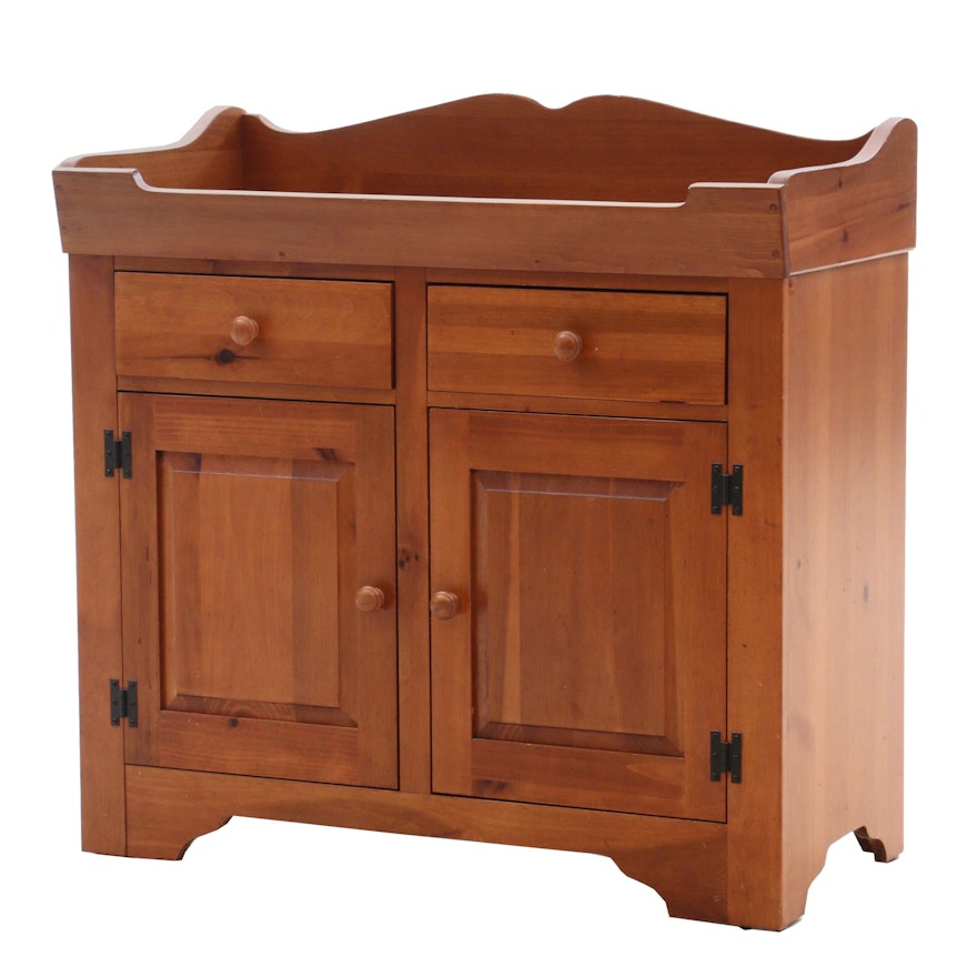 Broyhill Early American Style Pine Dry Sink Cabinet