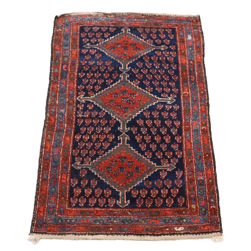 Hand-Knotted Persian Chenar Wool Rug