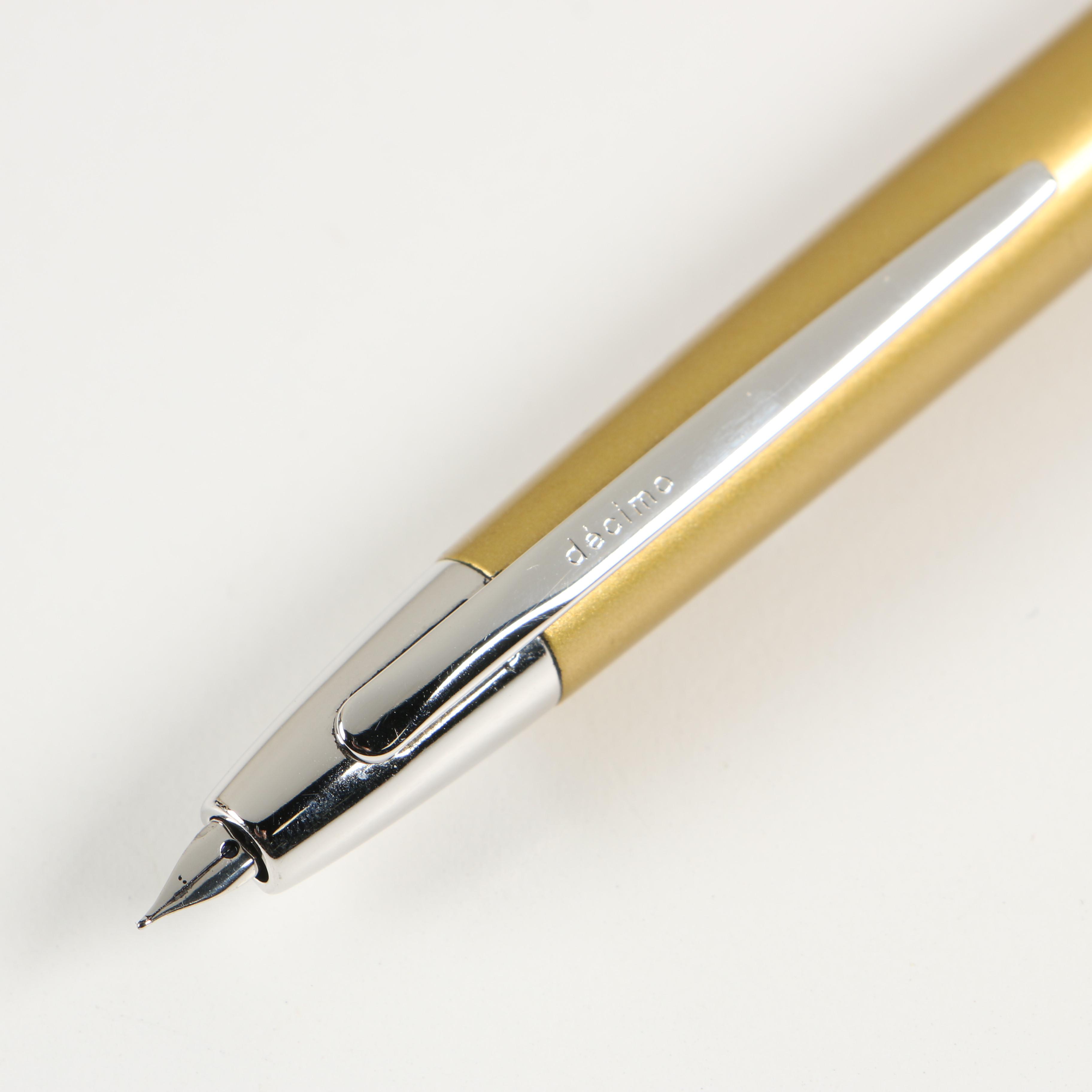 Pilot "Decimo" Capless Retractable Nib Fountain Pen with Fine 18K White Gold Nib