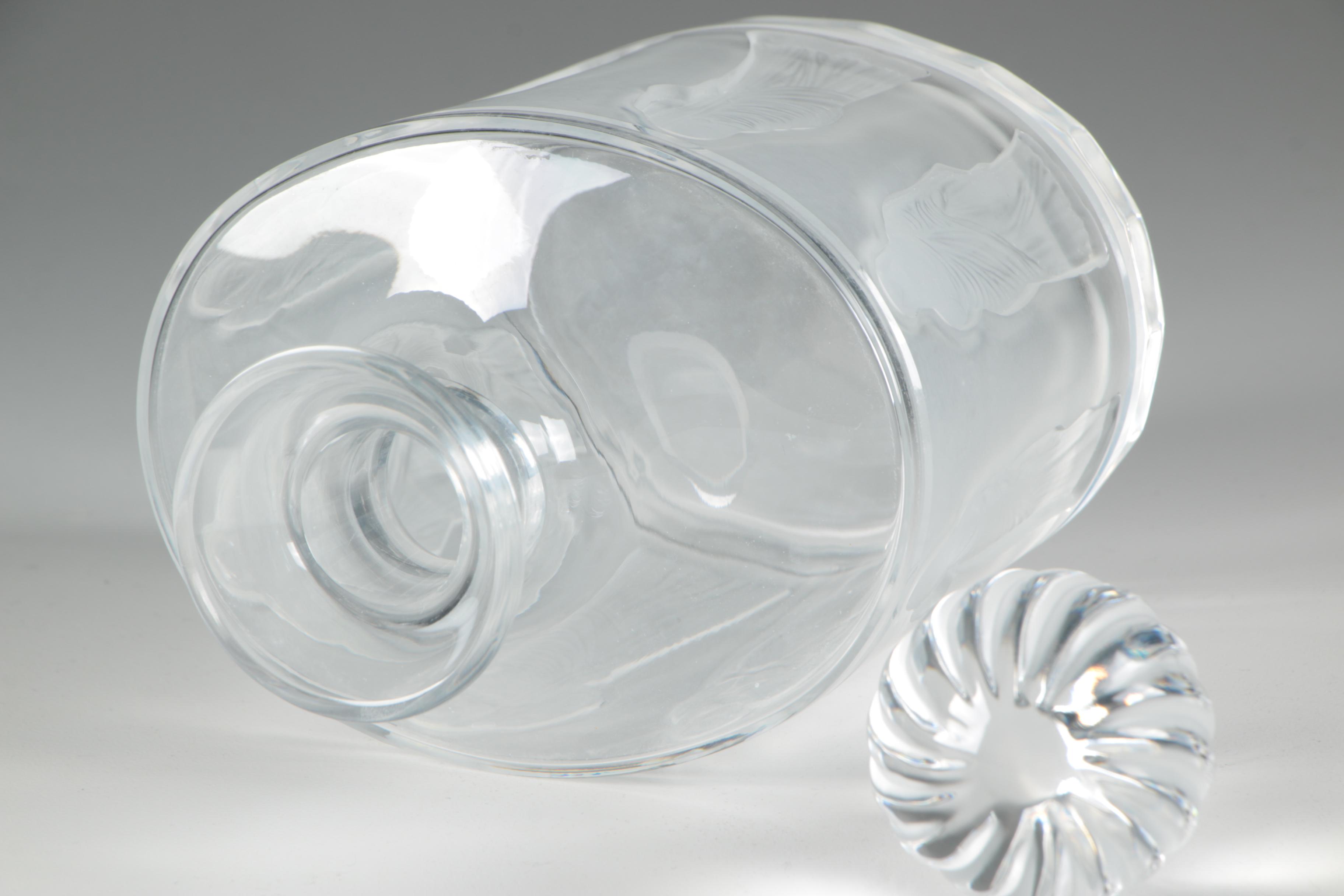 Lalique "Femmes Antiques" Crystal Decanter with Spiral Stopper