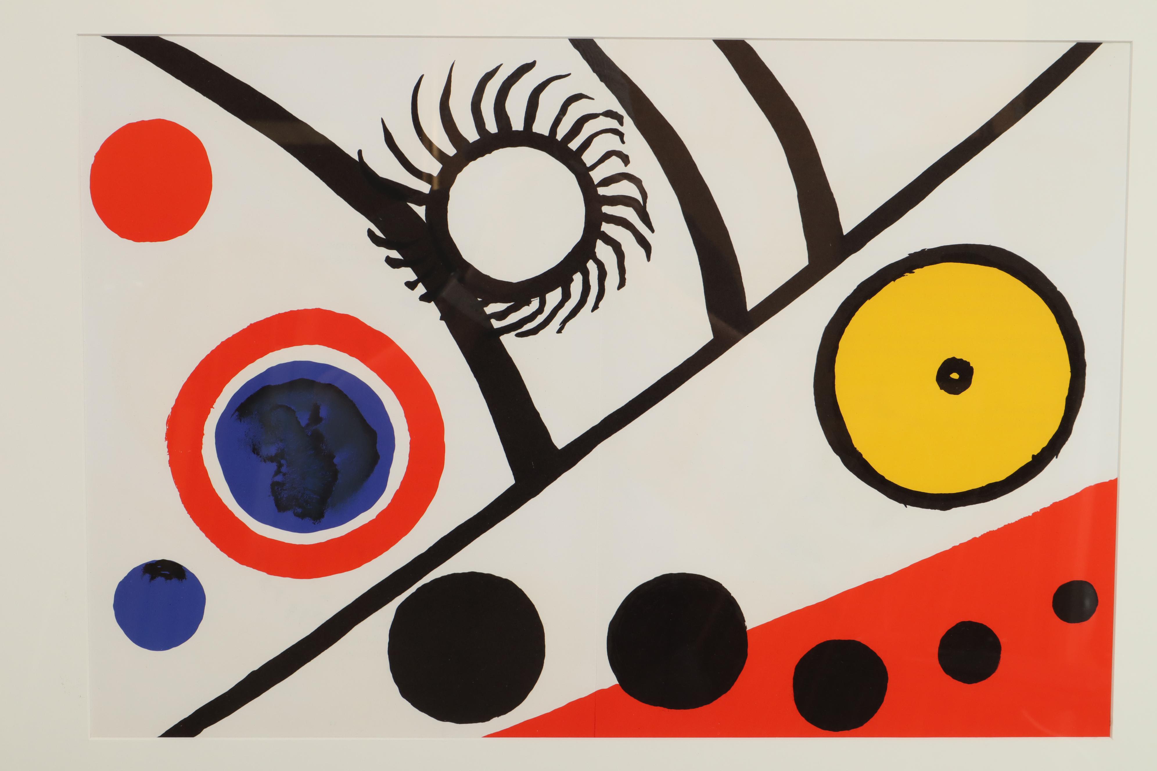 Alexander Calder Double-Page Color Lithograph for "Derrière le Miroir"