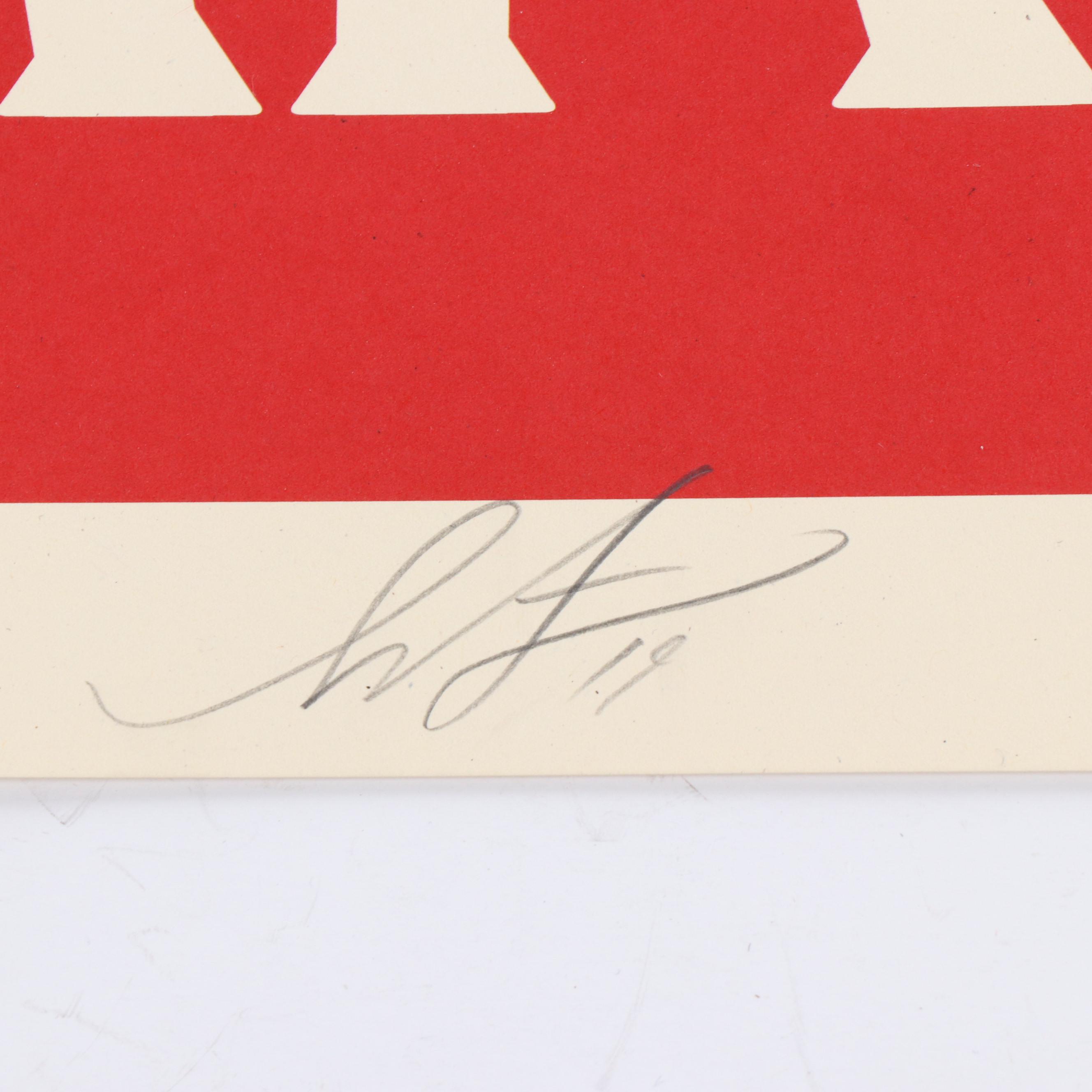 Shepard Fairey Signed Offset Print "Make Art Not War" and"Green Energy"
