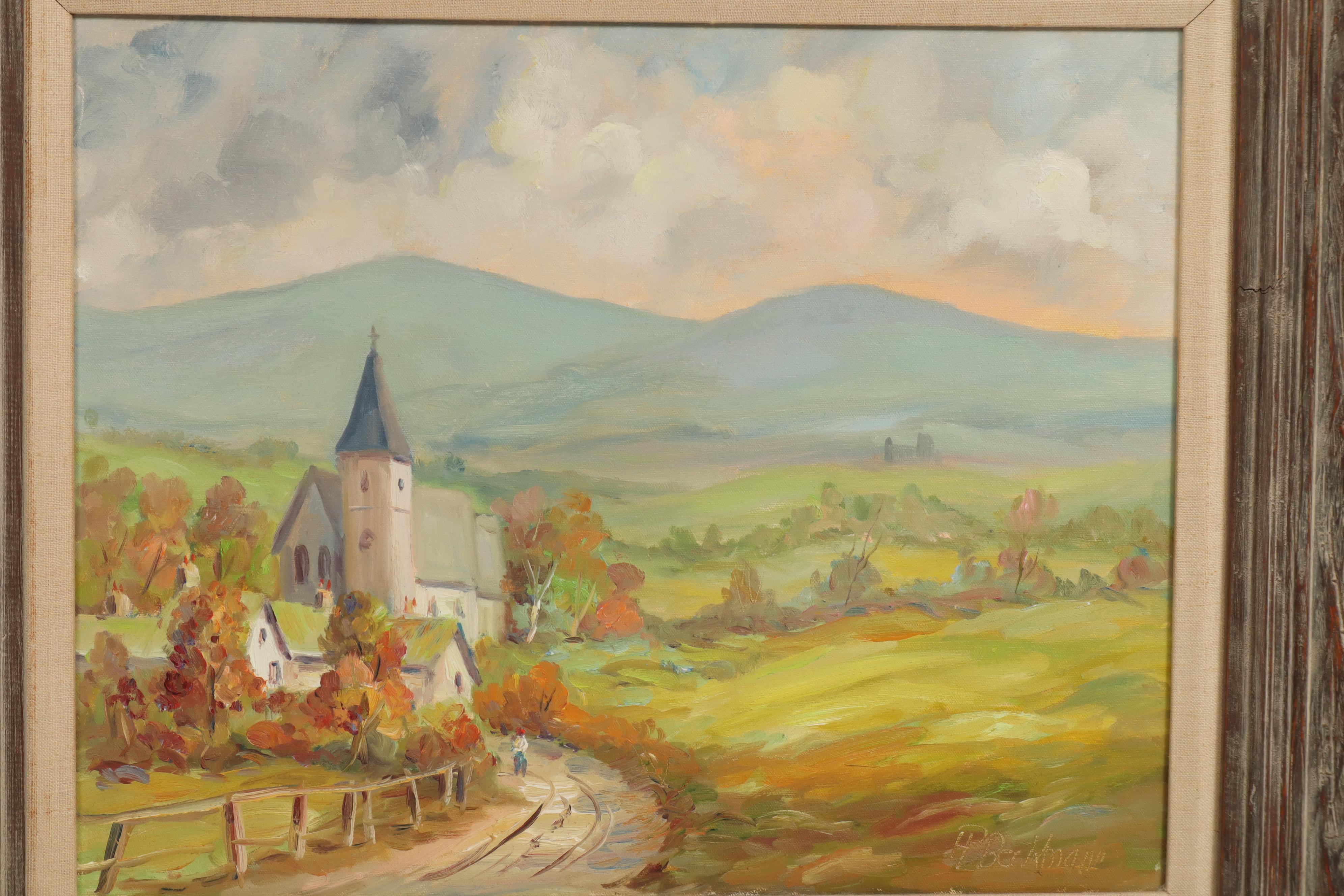 Helmut Pete Beckmann Rural Landscape Oil Painting