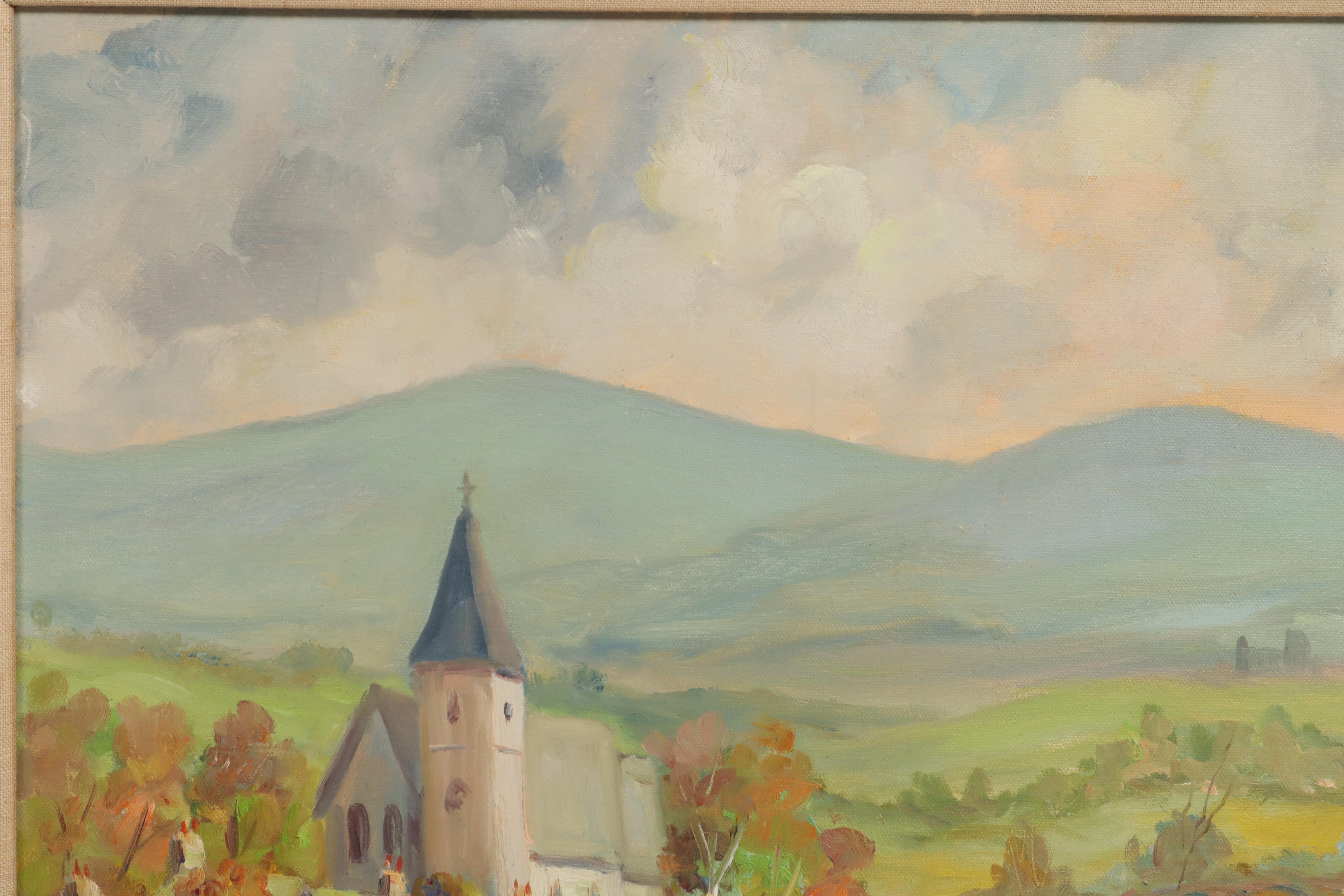 Helmut Pete Beckmann Rural Landscape Oil Painting