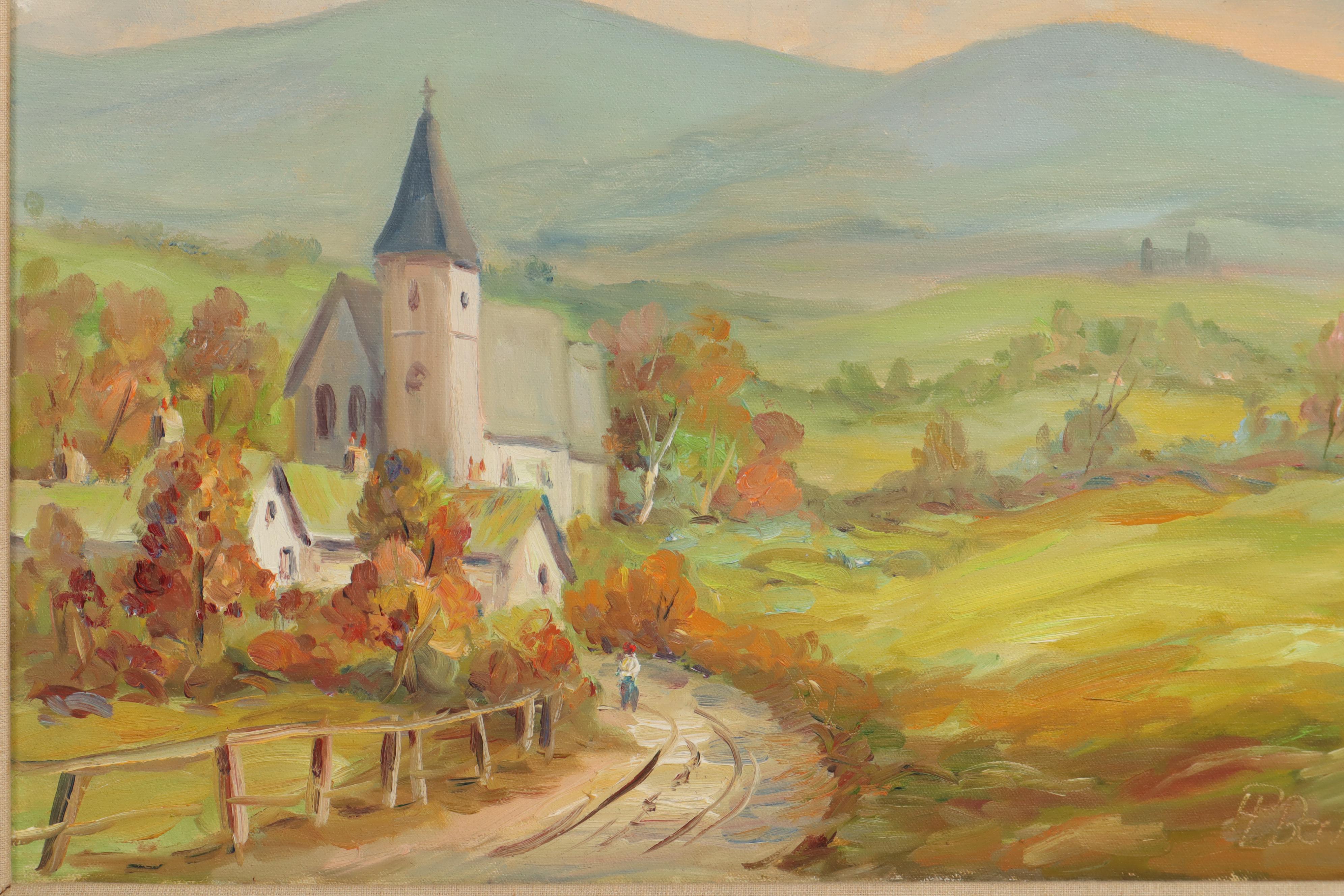 Helmut Pete Beckmann Rural Landscape Oil Painting