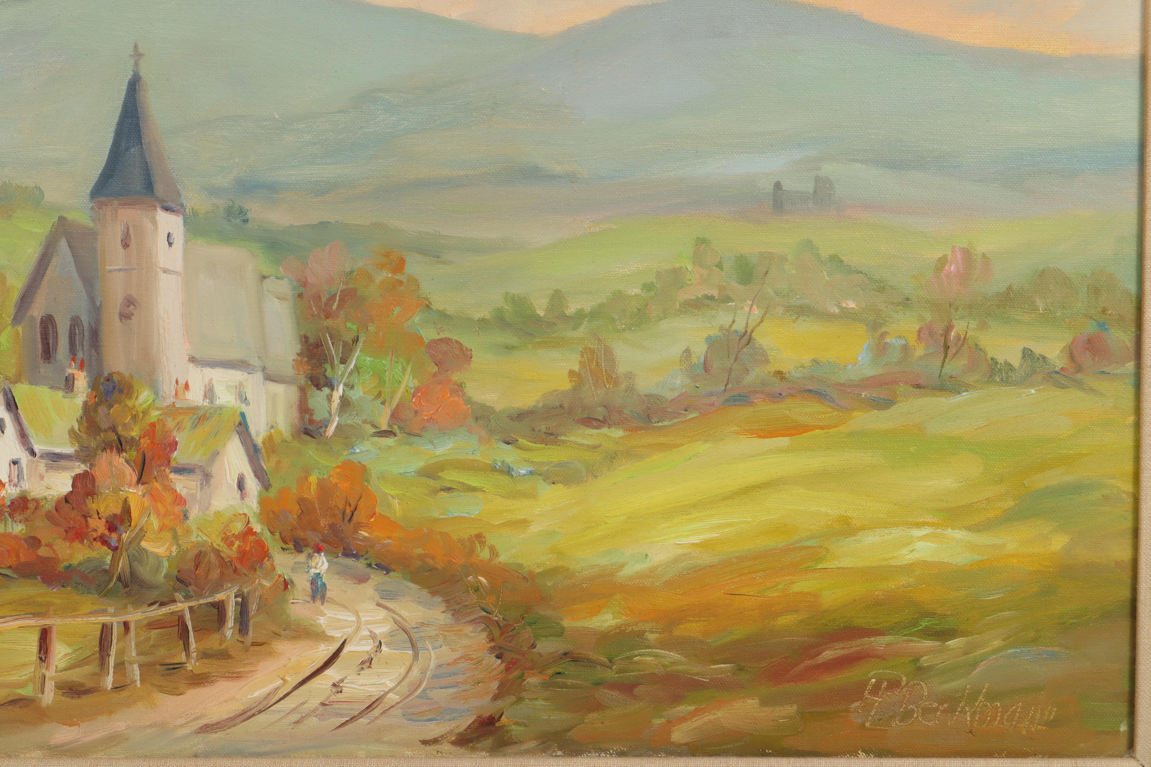 Helmut Pete Beckmann Rural Landscape Oil Painting