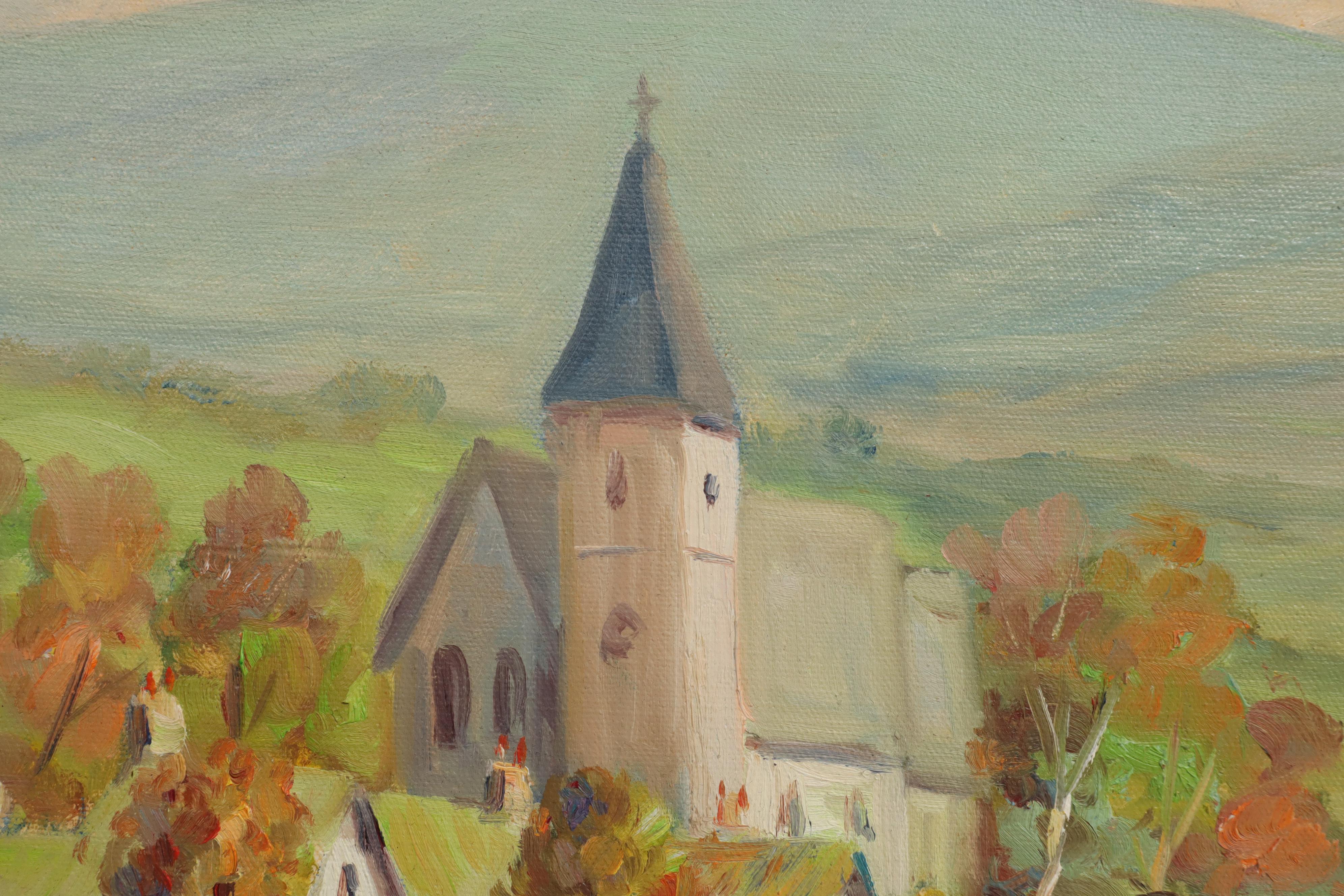 Helmut Pete Beckmann Rural Landscape Oil Painting