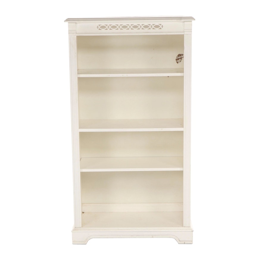 White Bookcase with Adjustable Shelves