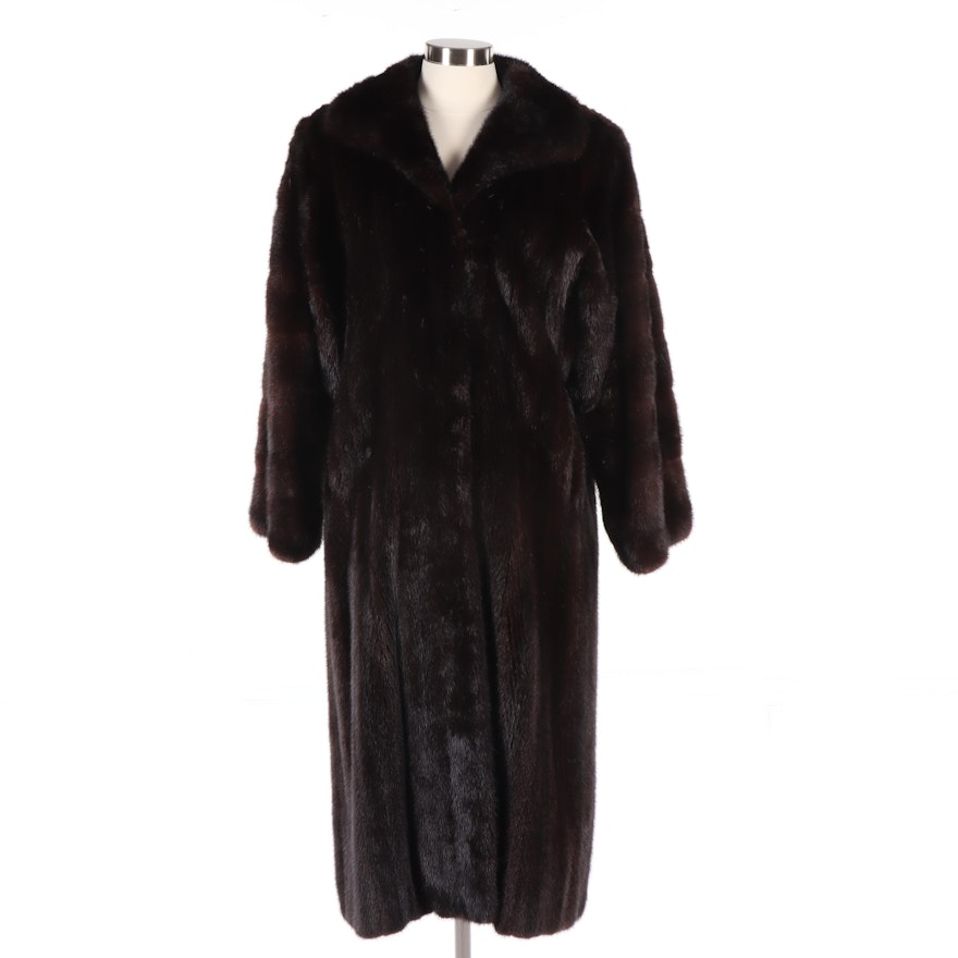 Women's Dark Mahogany Mink Fur Coat, Vintage