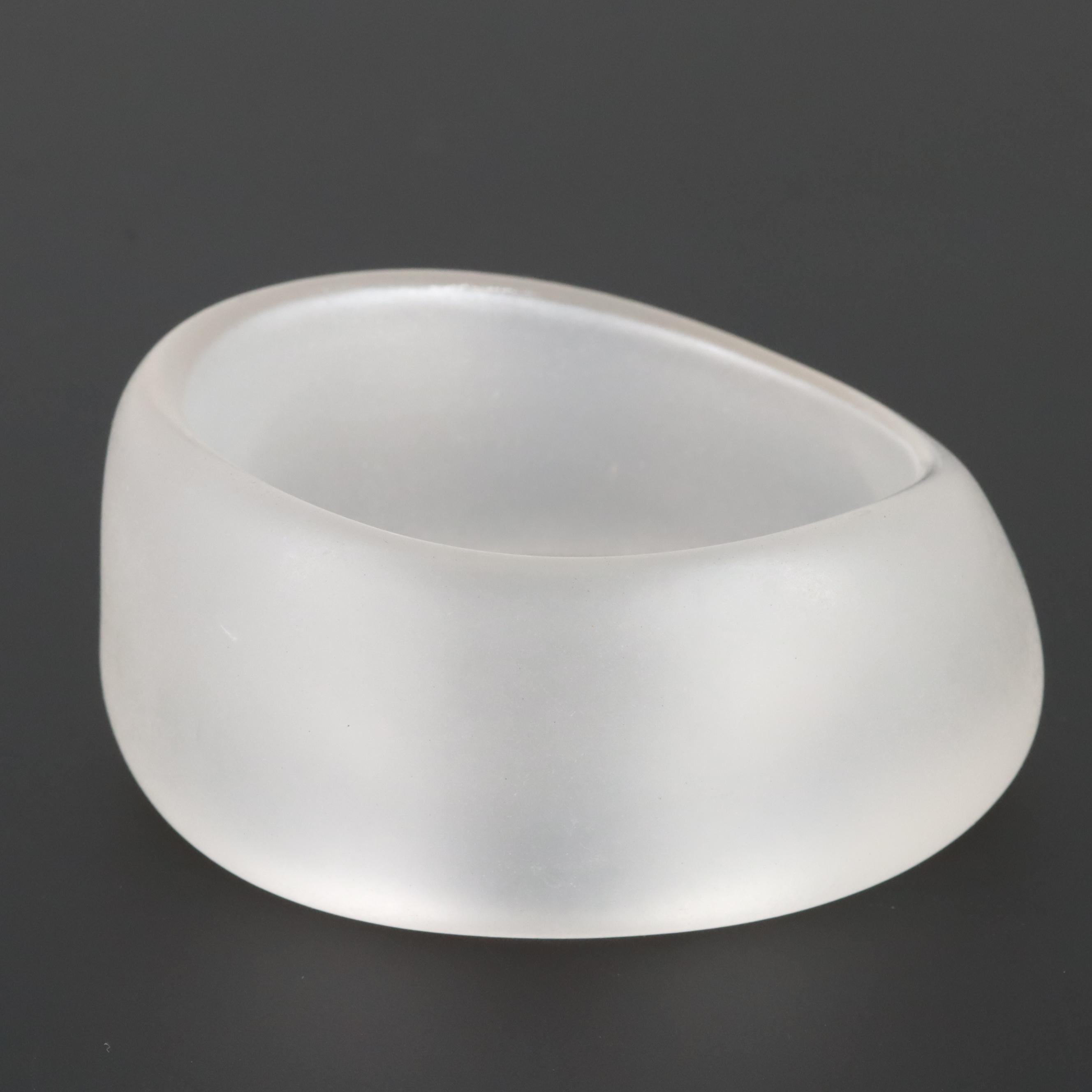 Resin Frosted Pearlescent Bangle Bracelet