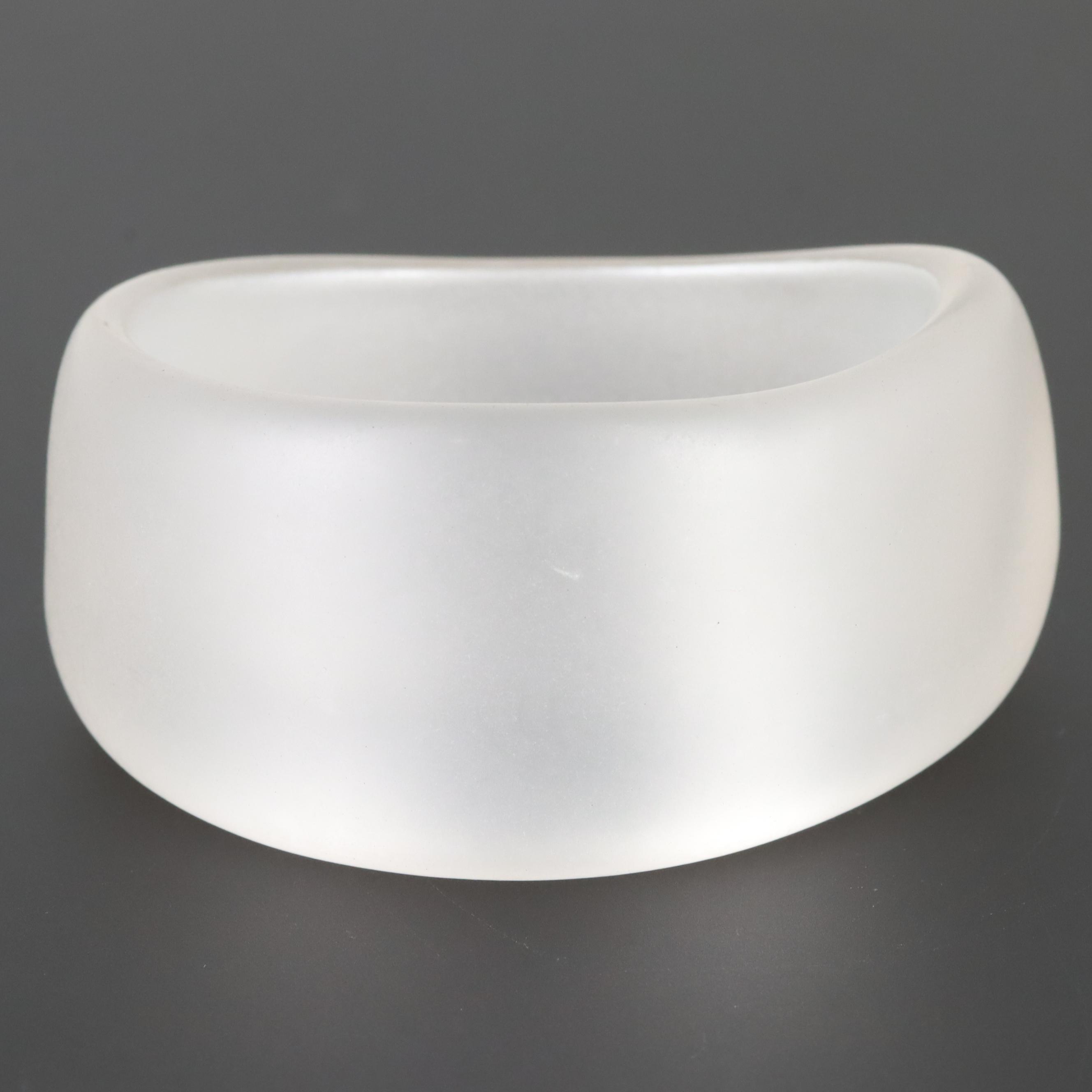 Resin Frosted Pearlescent Bangle Bracelet