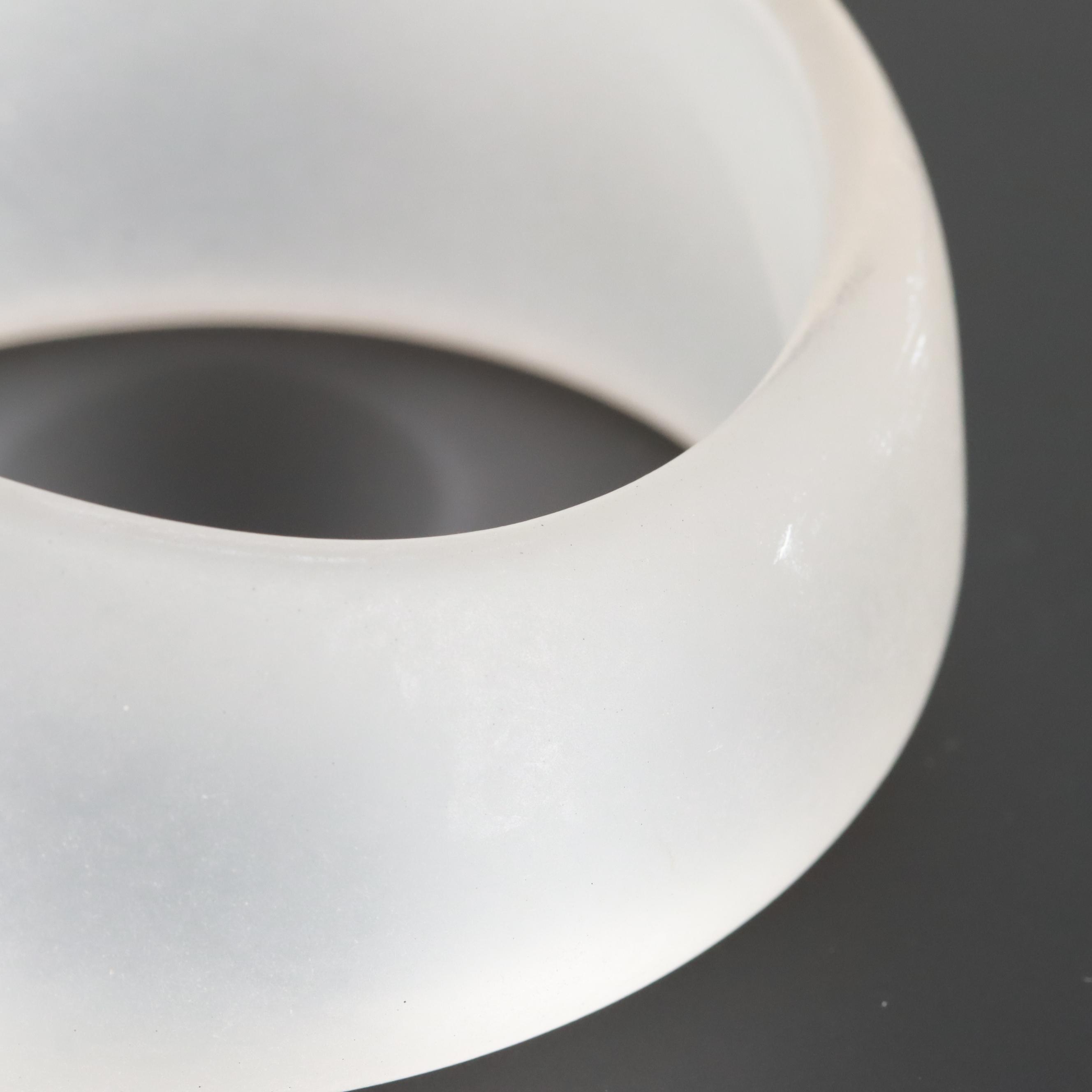 Resin Frosted Pearlescent Bangle Bracelet