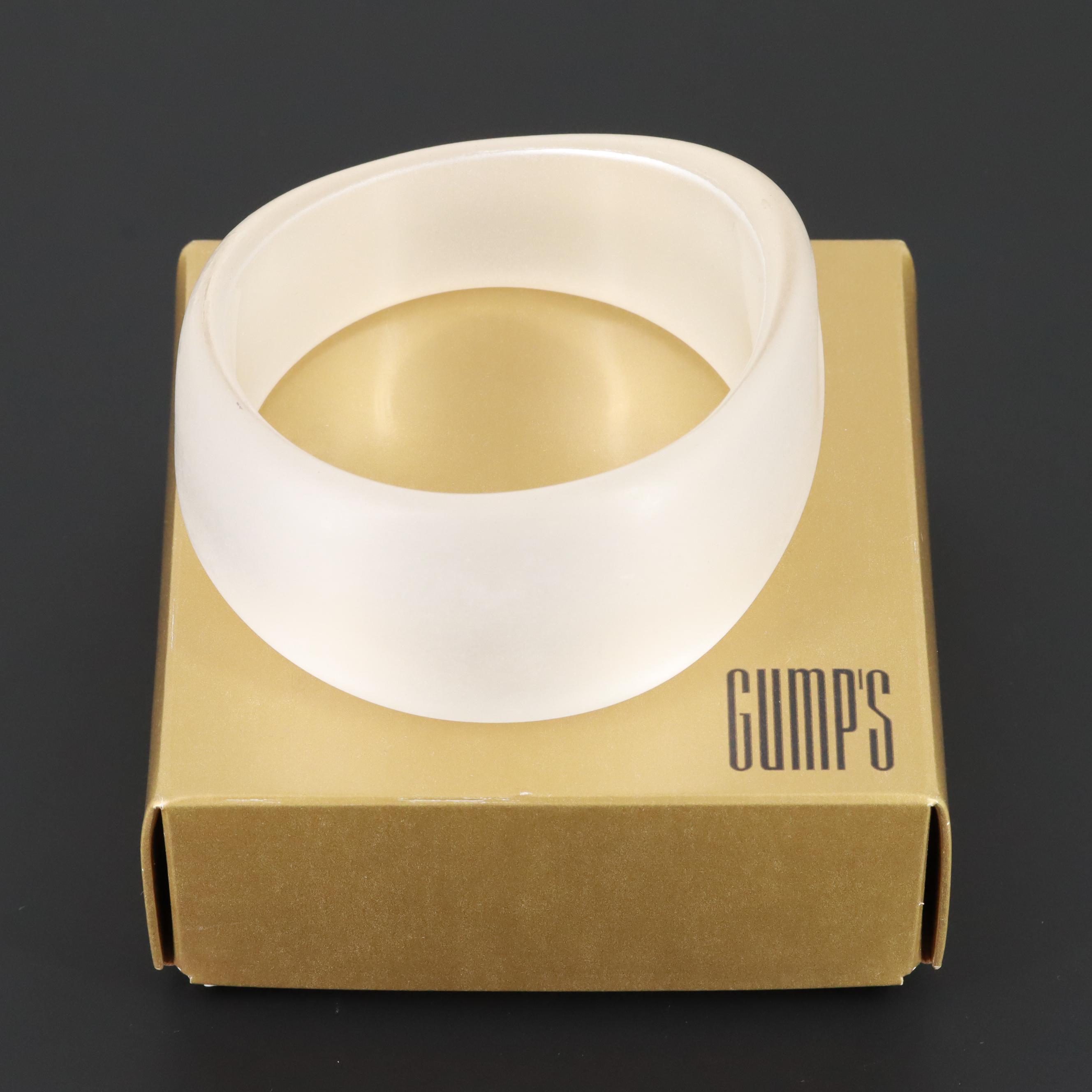 Resin Frosted Pearlescent Bangle Bracelet