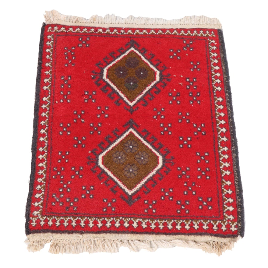 Hand-Knotted Persian Hamadan Wool Bag Face