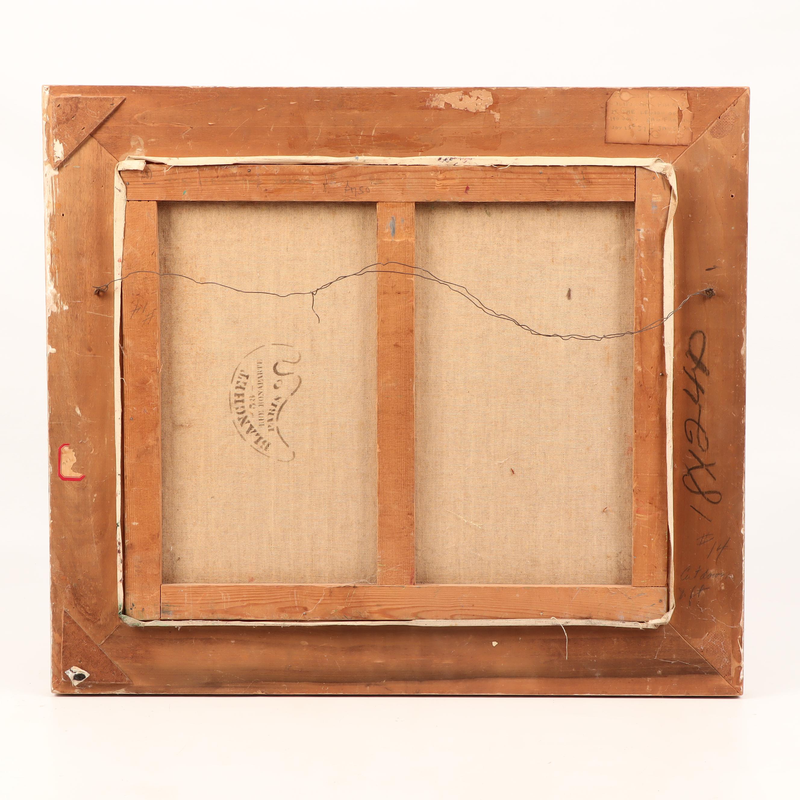 C. Everly Oil Painting of Village Scene