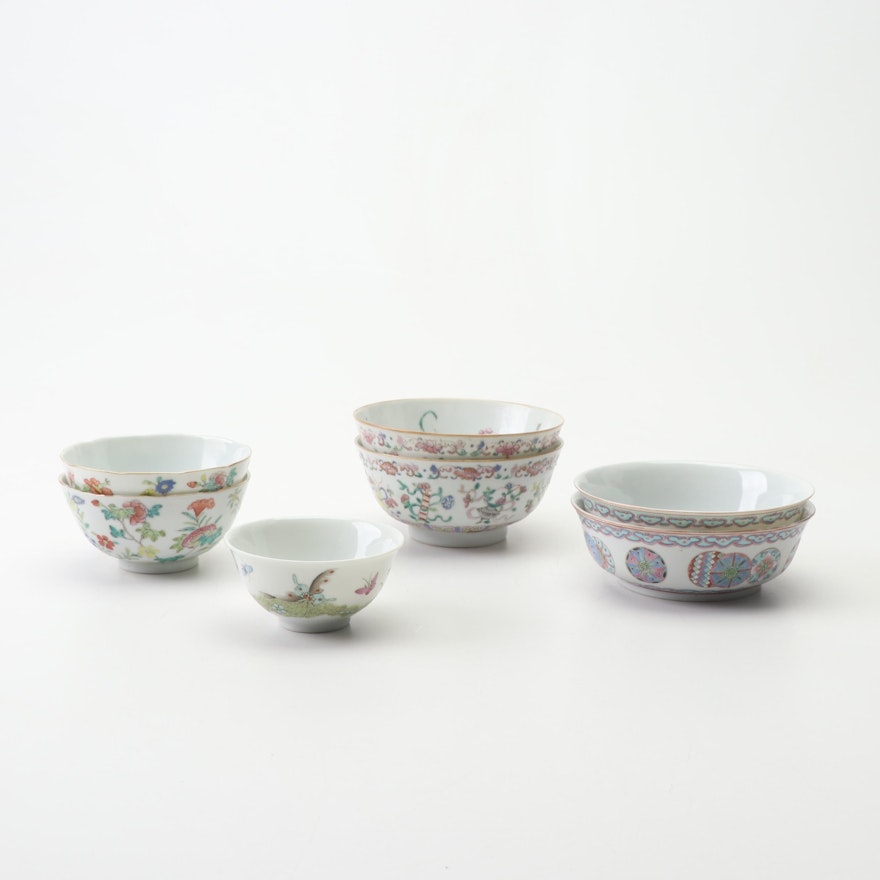 Chinese Famille Rose Porcelain Bowls