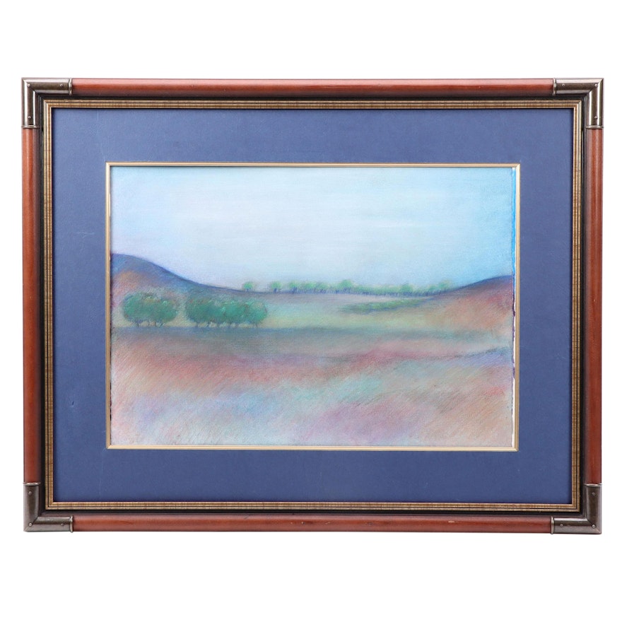 Abstract Landscape Pastel Drawing
